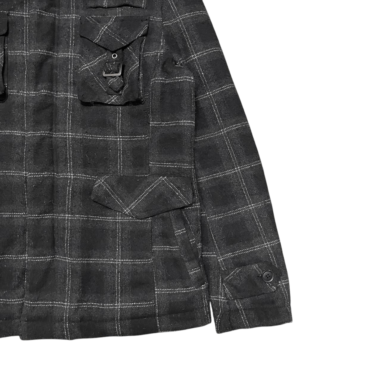 In The Attic Vintage In The Attic Plaid Fur Hooded Jacket Size US L / EU 52-54 / 3 - 4 Thumbnail