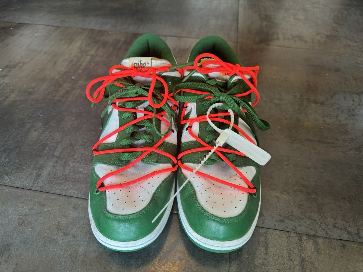 Nike × Off-White 2019 Nike x Off-White Dunk Low “Pine Green” Size US 11.5 / EU 44-45 - 3 Thumbnail