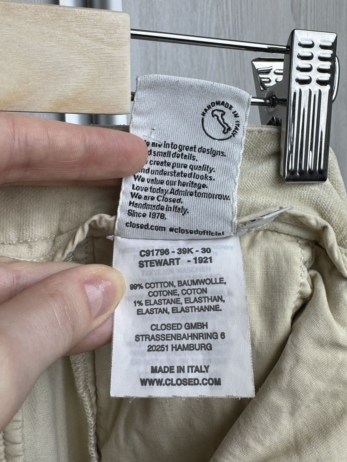 CLOSED Closed Stewart beige cropped chino pants Size 29" - 13 Thumbnail