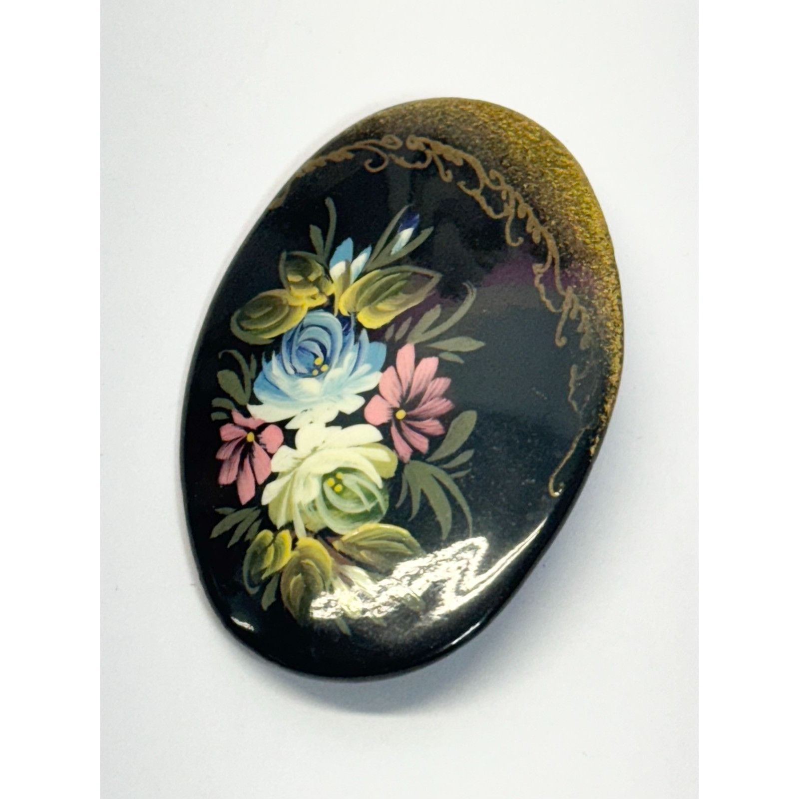Vintage Vintage hand painted made in Russia brooch pin Size ONE SIZE - 4 Thumbnail