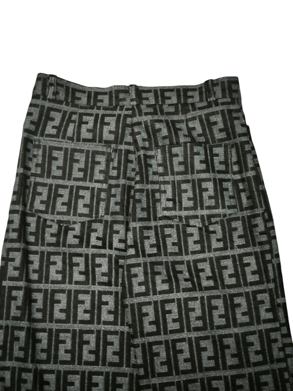 Fendi Vintage FENDI Zucca Monograms grey Black FF Logo Pants Jeans Size 26" / US 2 / IT 38 - 3 Thumbnail