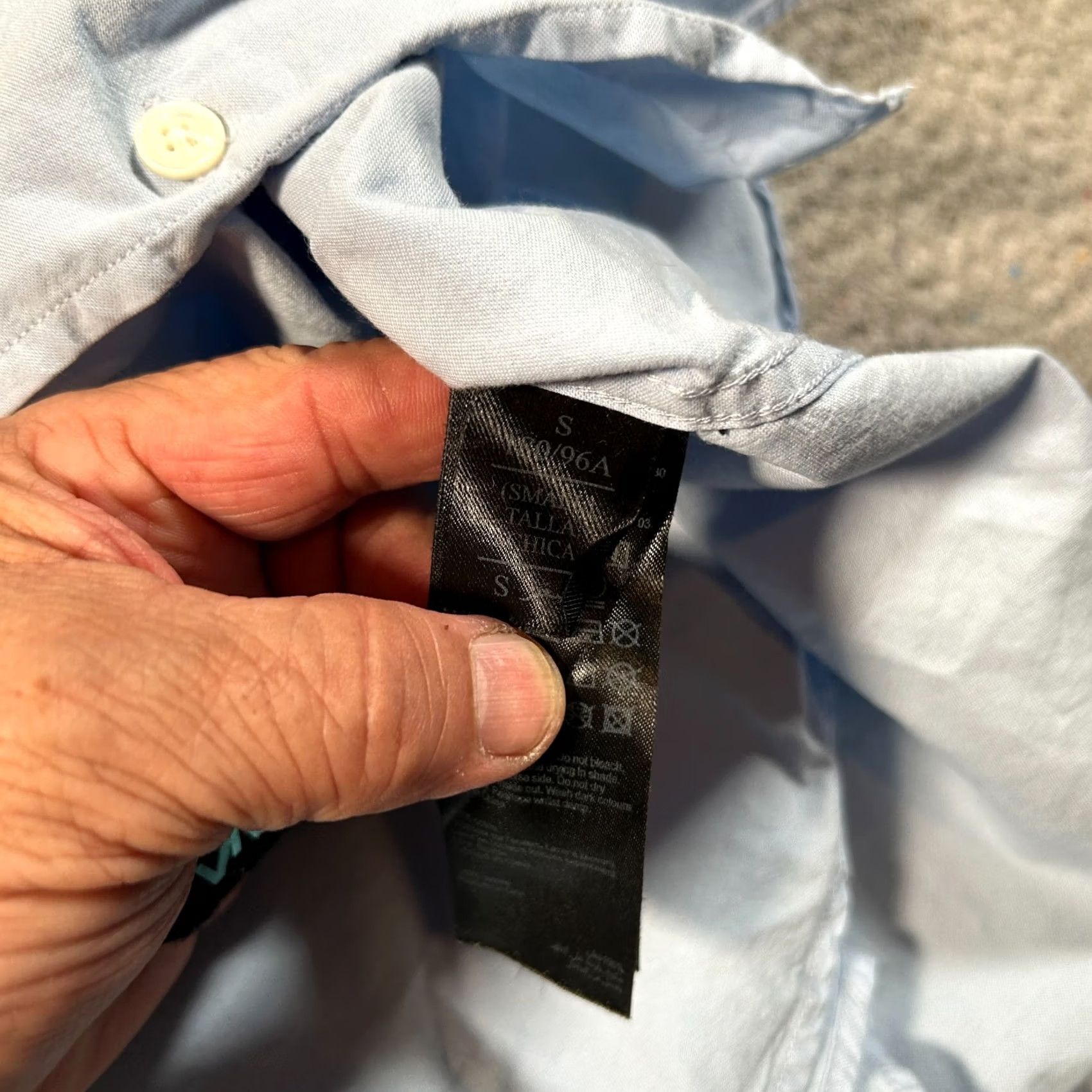 Allsaints AllSaints Sawyer Shirt Mens Small Blue Oxford Tailored Modern Minimal Slim Fit Shirt Size US S / EU 44-46 / 1 - 4 Thumbnail