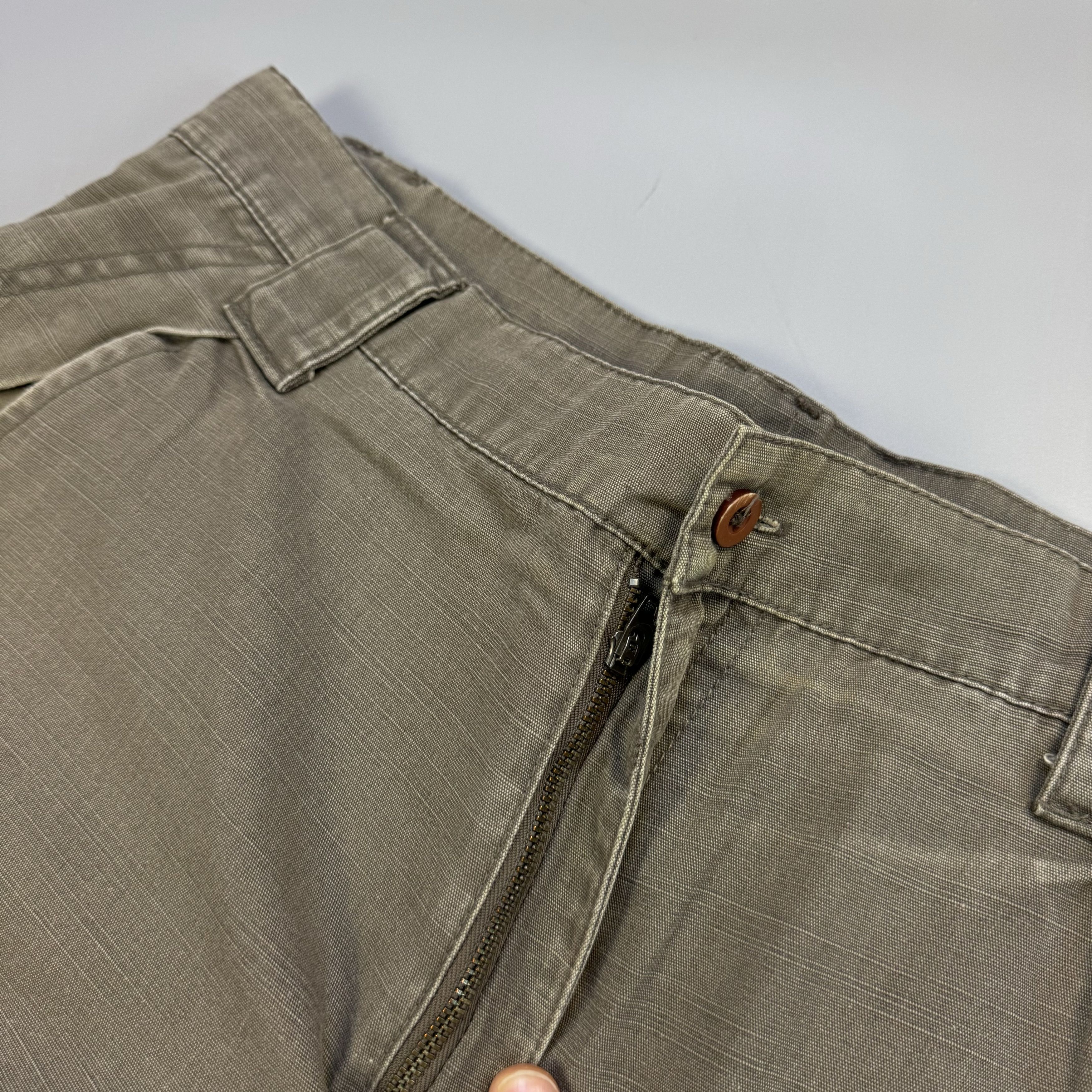 Nike × Vintage NIKE CARGO VINTAGE FADED PANTS KHAKI DIRTY DISTRESSED Y2K Size US 32 / EU 48 - 5 Thumbnail