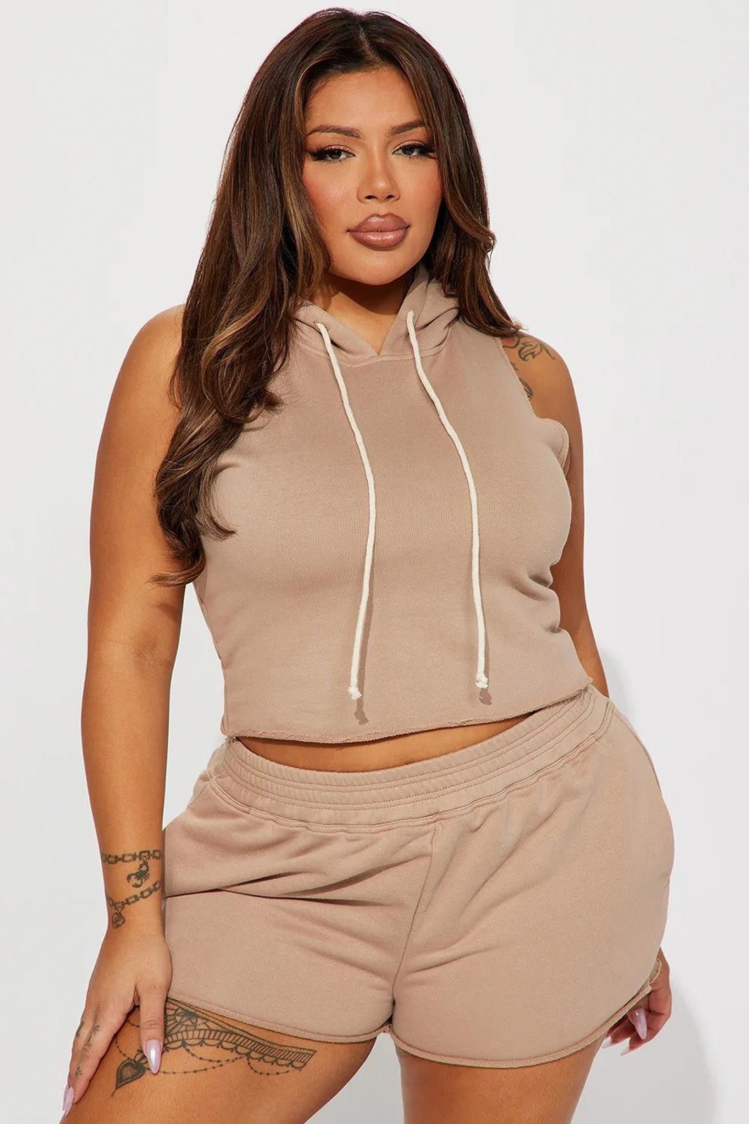 Fashion Nova Playing Games French Terry Lounge Set - Mocha Size XL / US 12-14 / IT 48-50 - 1 Thumbnail