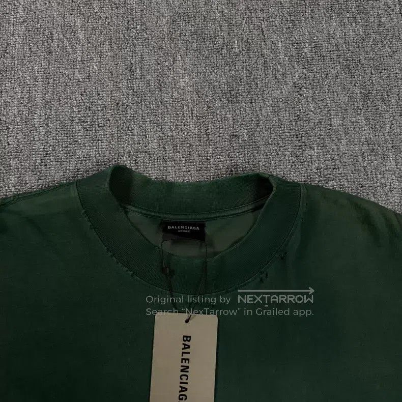 Balenciaga Balenciaga Black tape logo green short-sleeve Size US M / EU 48-50 / 2 - 3 Thumbnail