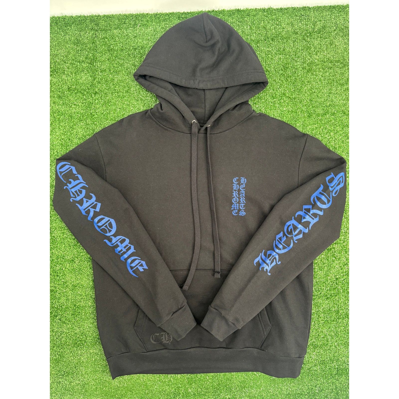 Chrome Hearts Chrome Hearts Blue Vertical Logo Black Hoodie Size Small Size US S / EU 44-46 / 1 - 1 Thumbnail