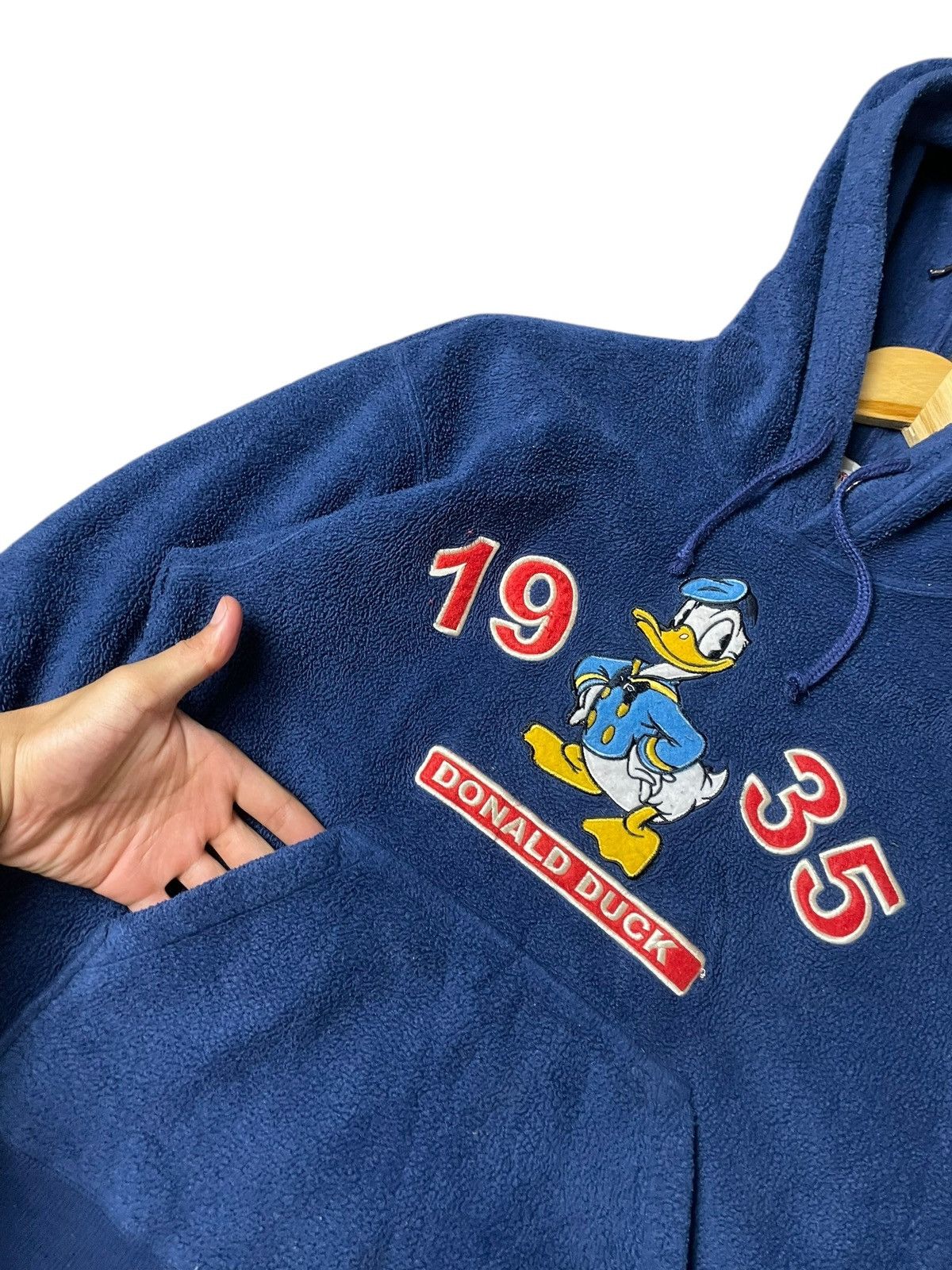 Disney × Japanese Brand × Vintage Disney Embroidered Donald Duck Fleece Hoodies (116) Size US XXS / EU 40 - 5 Thumbnail
