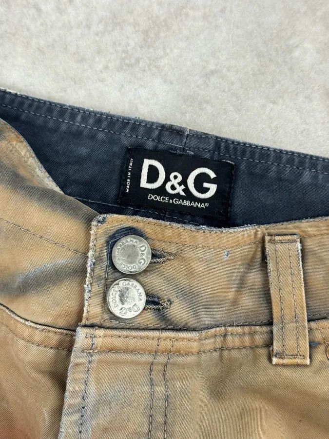 Dolce & Gabbana AW2003 Dolce & Gabbana Double Waisted Copper Gradient Obscure Cargo Pants Size US 32 / EU 48 - 9 Thumbnail