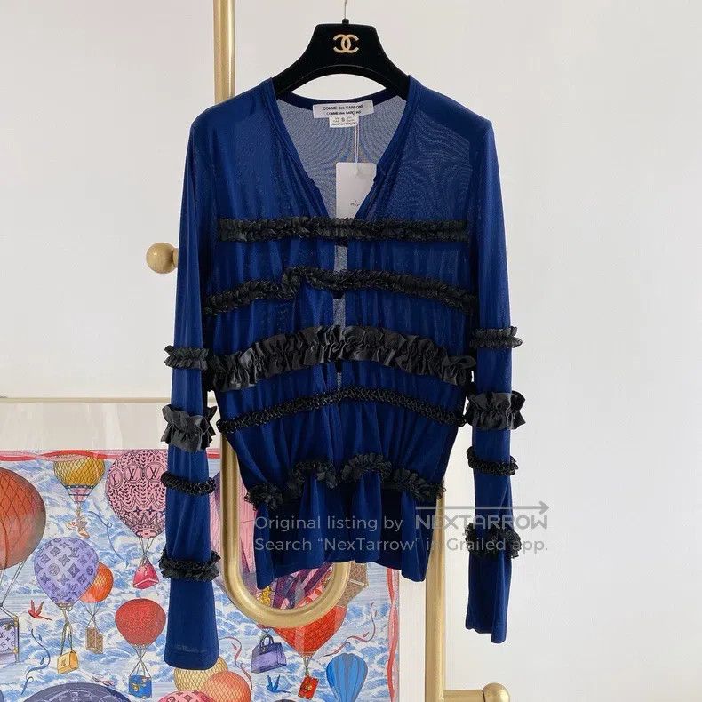 Comme des Garcons Comme Des Garcons Blue lace jacket - Size S Size S / US 4 / IT 40 - 1 Thumbnail