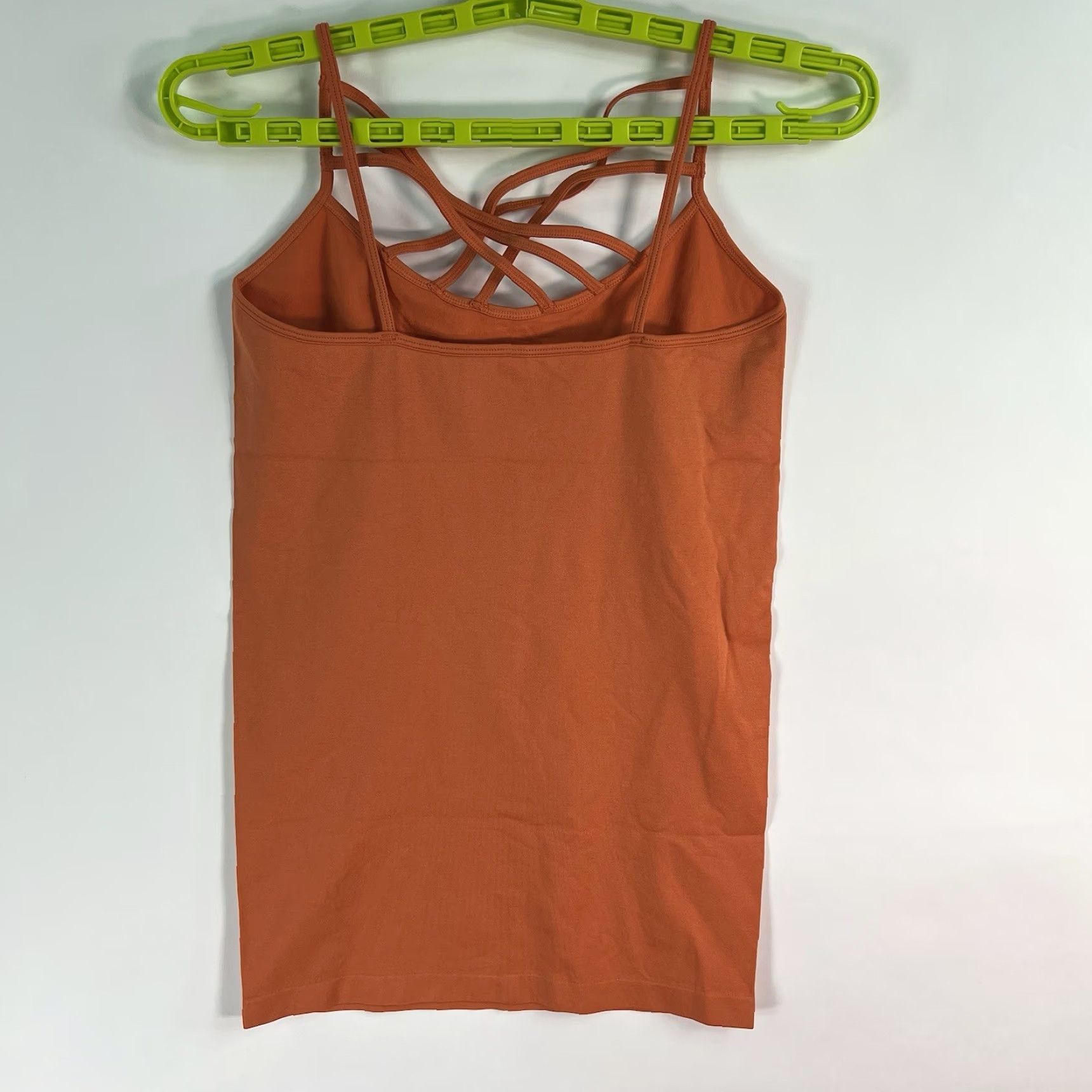 Vintage Zeana Tank Women’s XL Sleeveless Racerback Top Orange Brick Knit Breathable Basic Casual Size XL / US 12-14 / IT 48-50 - 4 Thumbnail