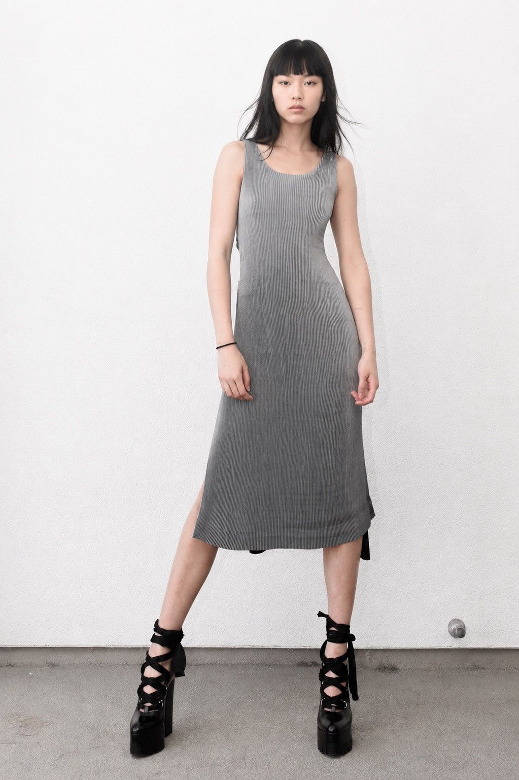 Issey Miyake Vtg Issey Miyake IM Product Pleated Reversible Apron Dress Size ONE SIZE - 2 Thumbnail