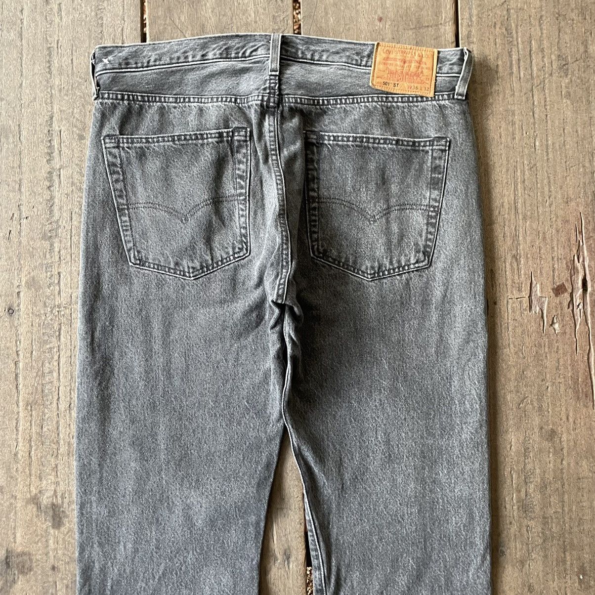 Levi's 🔥Vintage Levis Big E Stoned Washed Black Striaght Jeans Size US 36 / EU 52 - 5 Thumbnail