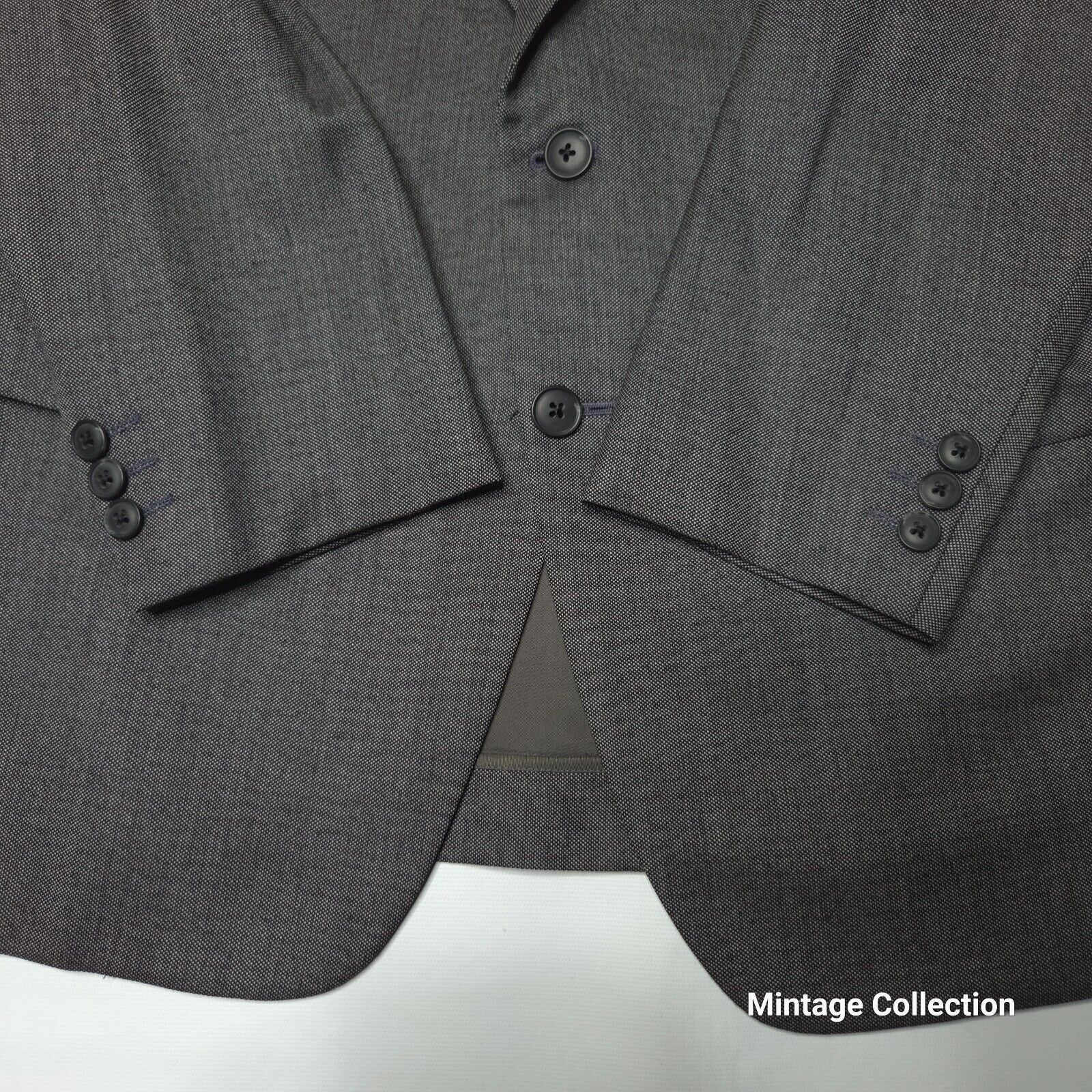 Burberry VINTAGE BURBERRYS TAILORED IN JAPAN 100% WOOL GRAY COAT 40T Size 40L - 6 Thumbnail