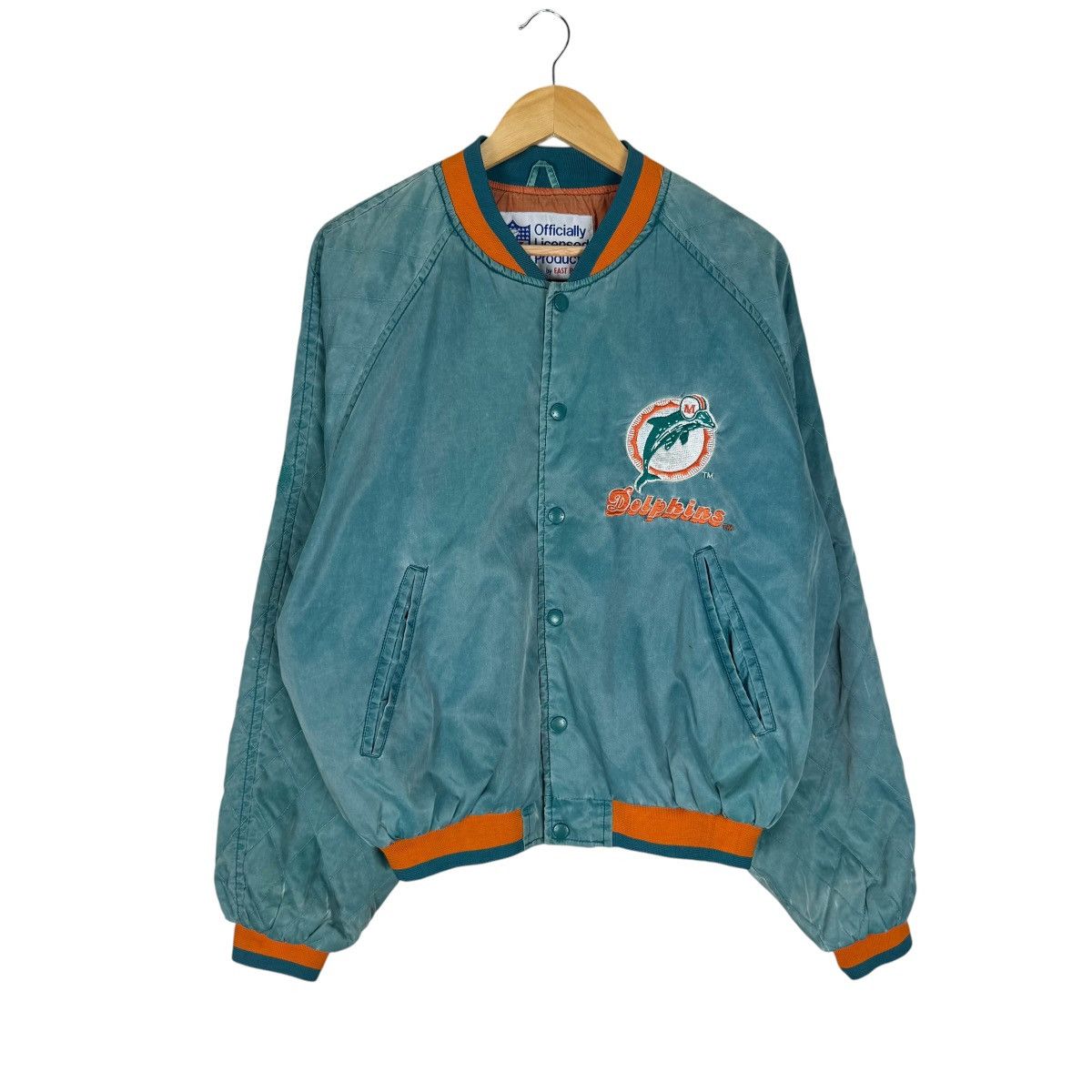 NFL 🌟VINTAGE 90s MIAMI DOLPHINS NFL BOMBER JACKET Size US M / EU 48-50 / 2 - 2 Thumbnail