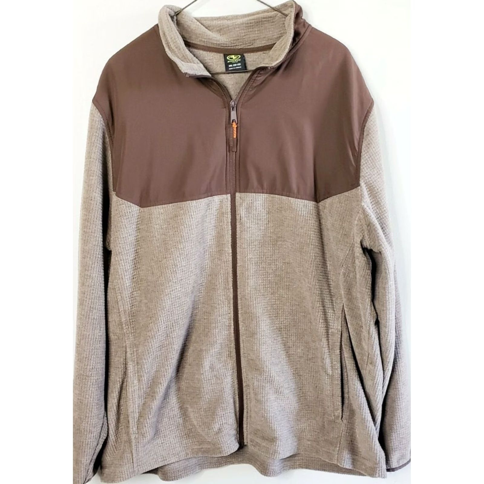 Vintage Athletic Works Men's Fleece Full Zip Jacket Sweater Two-toned Brown Size 2XL Size US XXL / EU 58 / 5 - 2 Thumbnail