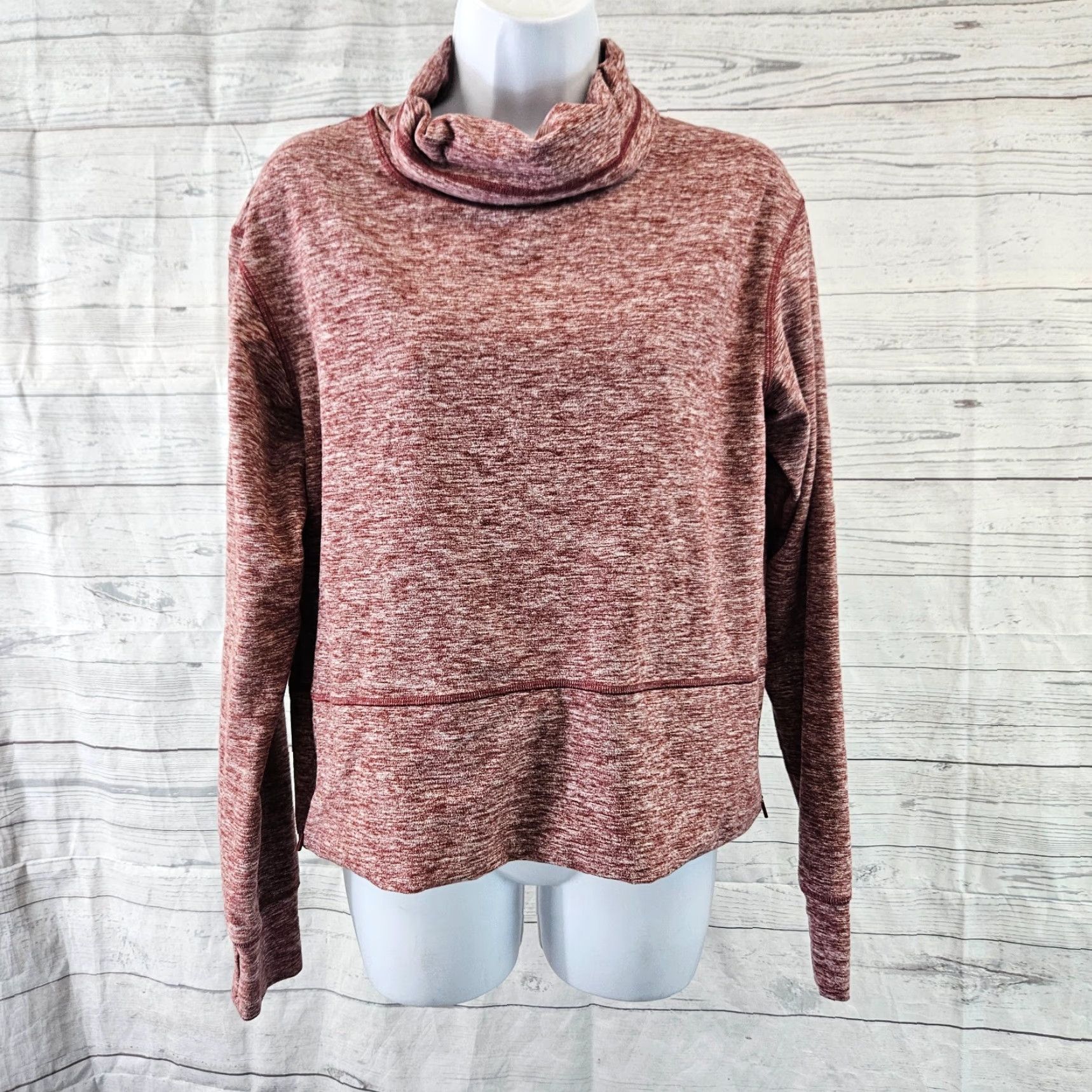 Lululemon Lululemon Womens Ready To Rulu Fleece Pullover Sz 6 Heathered Savannah Pocket Sweatshirt Pullover Red 6 Womens Modern Activewear 90s? Size M / US 6-8 / IT 42-44 - 2 Thumbnail