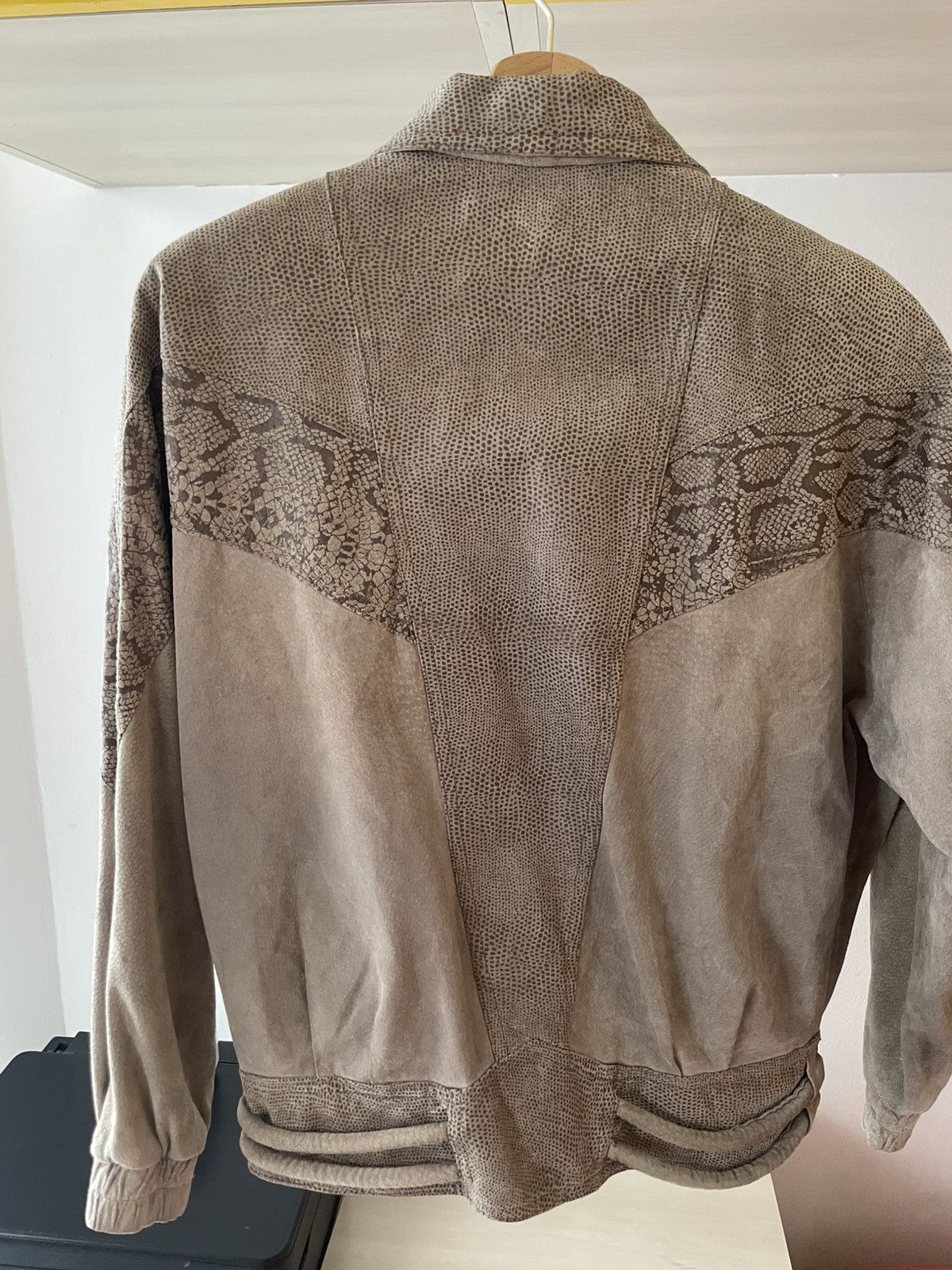 Other Grey leather jacket, snakeskin craft made in Korea Size S / US 4 / IT 40 - 2 Thumbnail