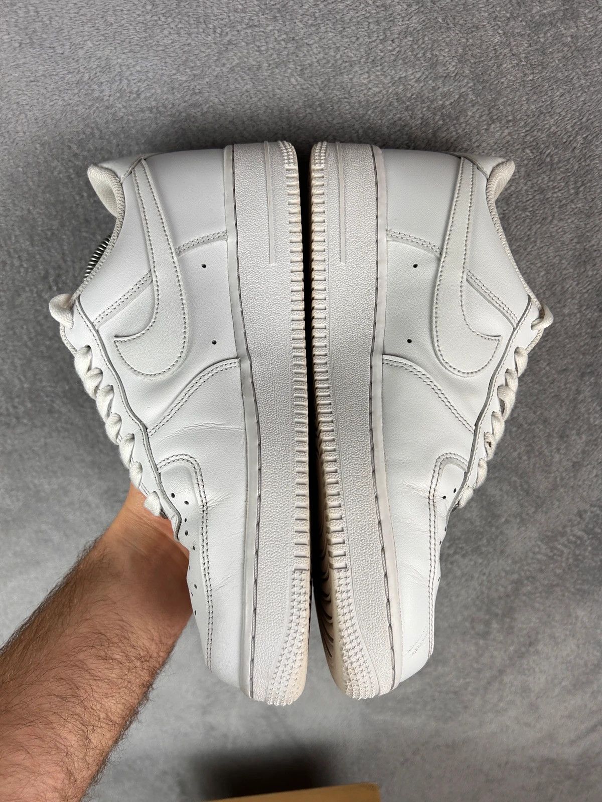Nike Nike Air Force 1 low AF-1 tripple white sneakers swoosh Size US 8 / EU 41 - 9 Thumbnail