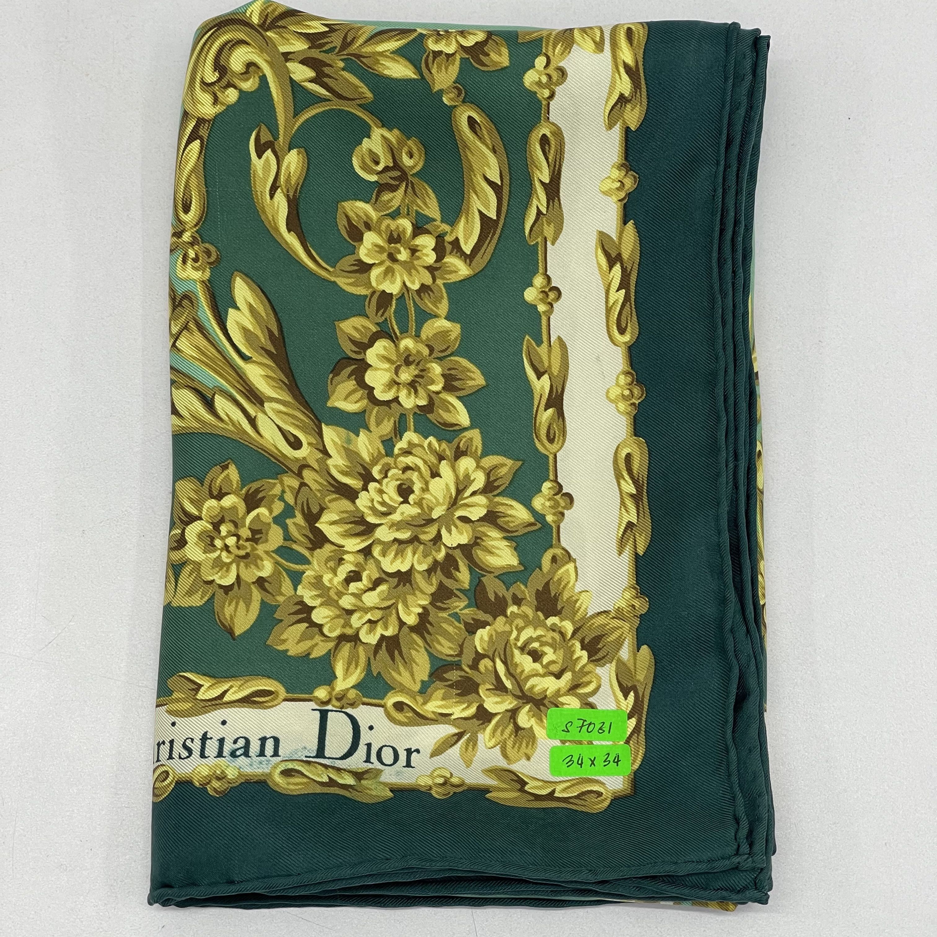Christian Dior Monsieur Vintage Christian Dior Silk Scarf - S7031 Size ONE SIZE - 9 Thumbnail
