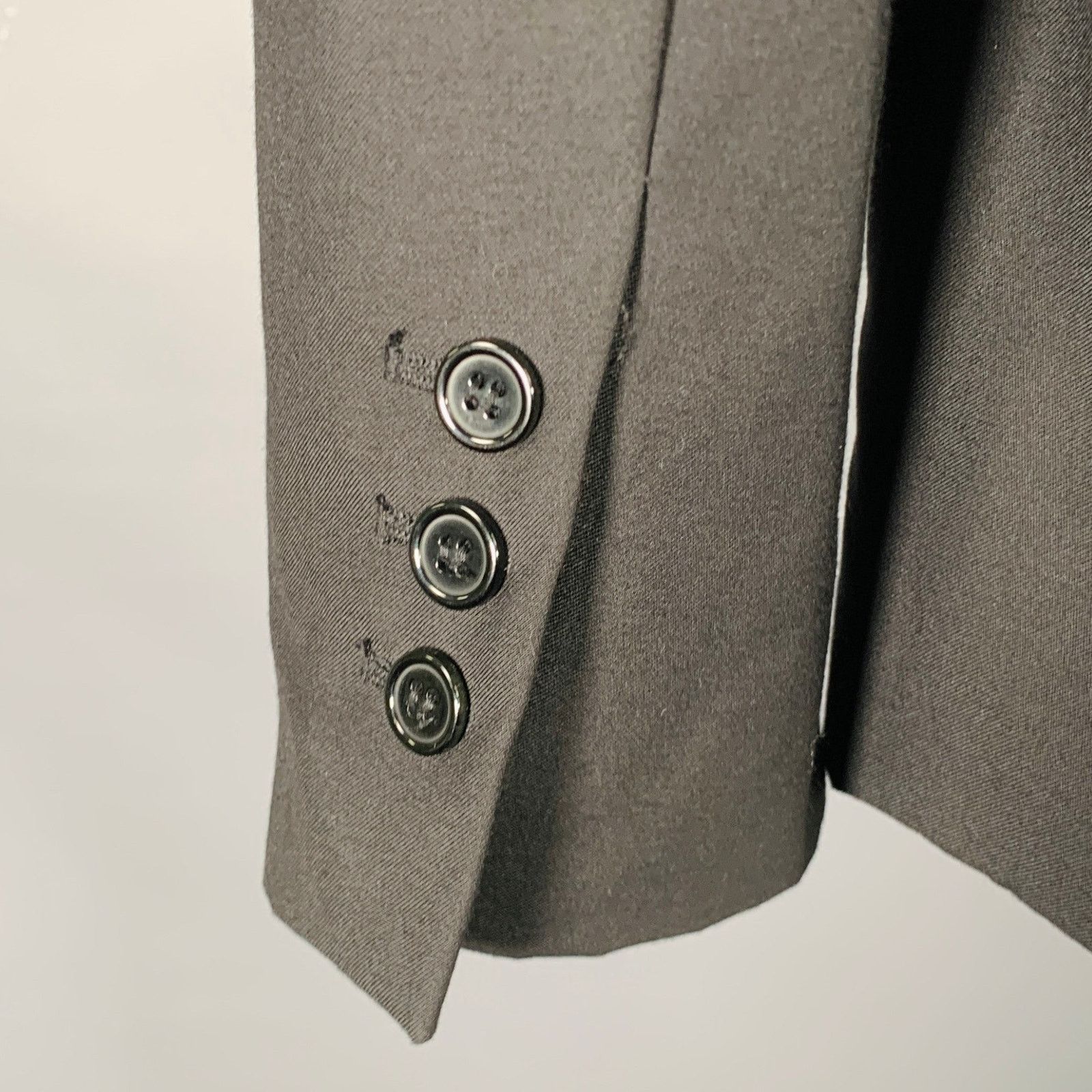 Heliot Emil Size XL Black Polyester Blend Open Back Sport Coat Size 46R - 6 Thumbnail