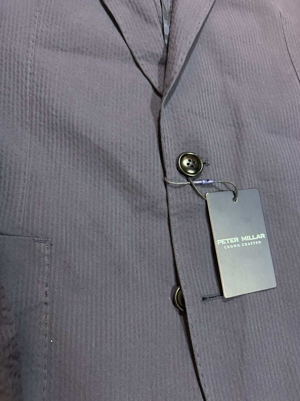 Peter Millar Peter Millar Navy Blue Sterling Seersucker Sport Coat Blazer Size 38R - 4 Thumbnail