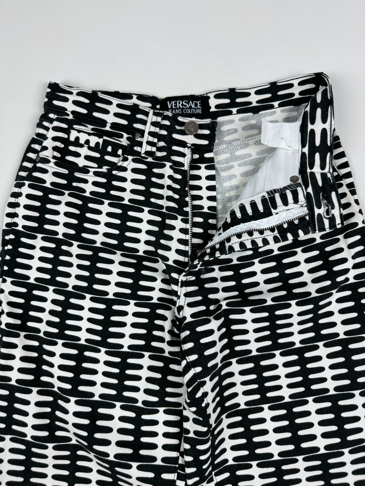 Other 1990’s Vintage Versace Jeans Couture Abstract Pattern Pants Size 26" / US 2 / IT 38 - 5 Thumbnail