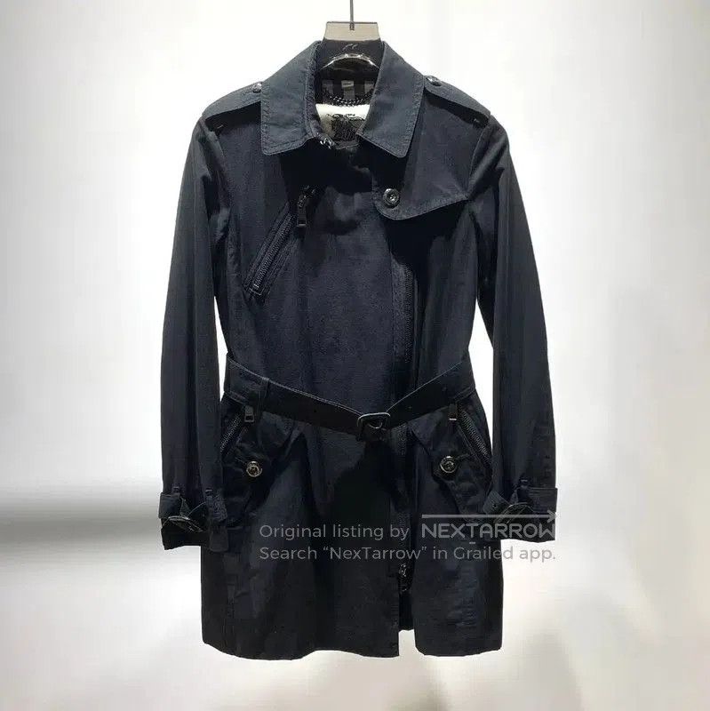 Burberry Burberry Women's Black Cotton Trench Coat. Size L / US 10 / IT 46 - 1 Thumbnail