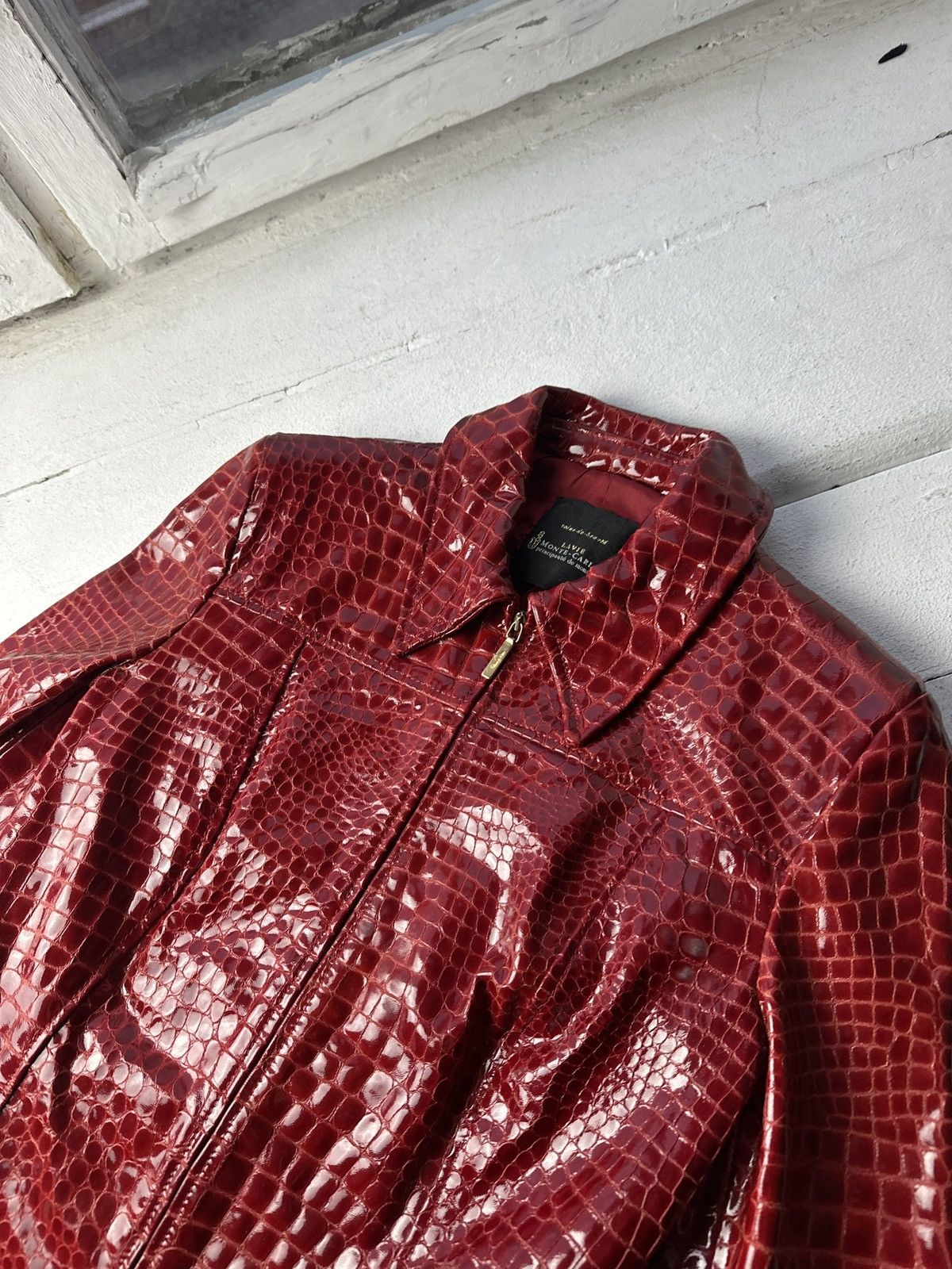 Other SEXY 18+🚨Y2K TYPE DIRTY SLIM FIT ZIP LEATHER JACKET Size S / US 4 / IT 40 - 4 Thumbnail