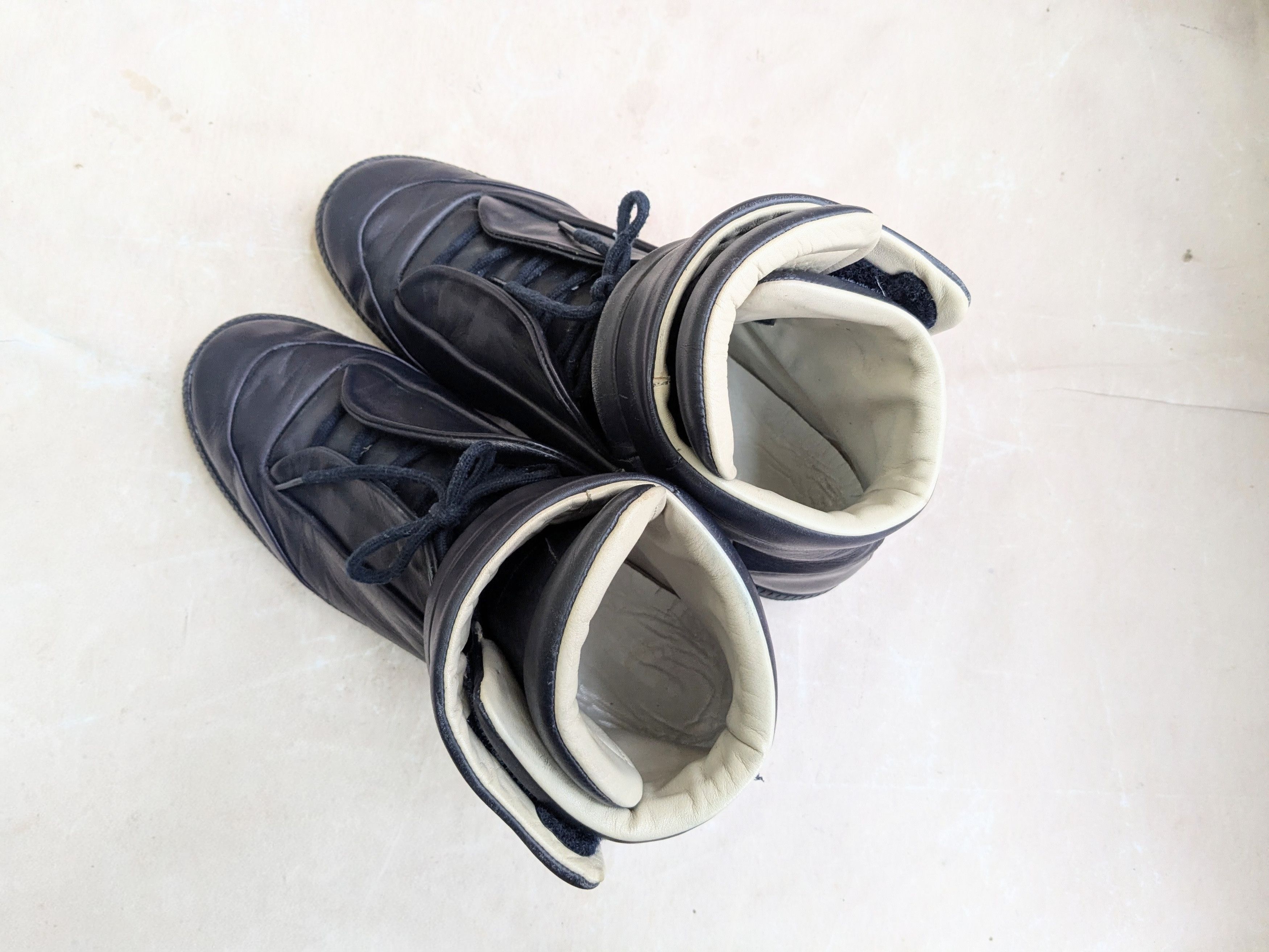 Maison Margiela Maison Margiela Future Navy Blue 11 44 High Tops Leather Size US 11 / EU 44 - 15 Thumbnail