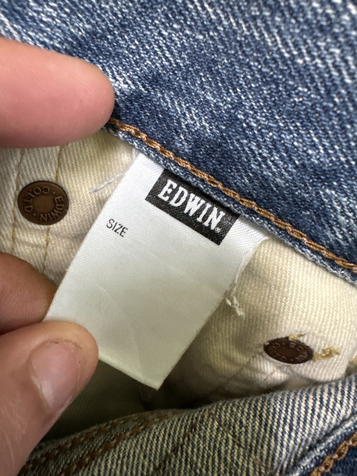 If Six Was Nine Vintage EDWIN 505X Redline selvedge Denim Jeans Size US 31 - 11 Thumbnail