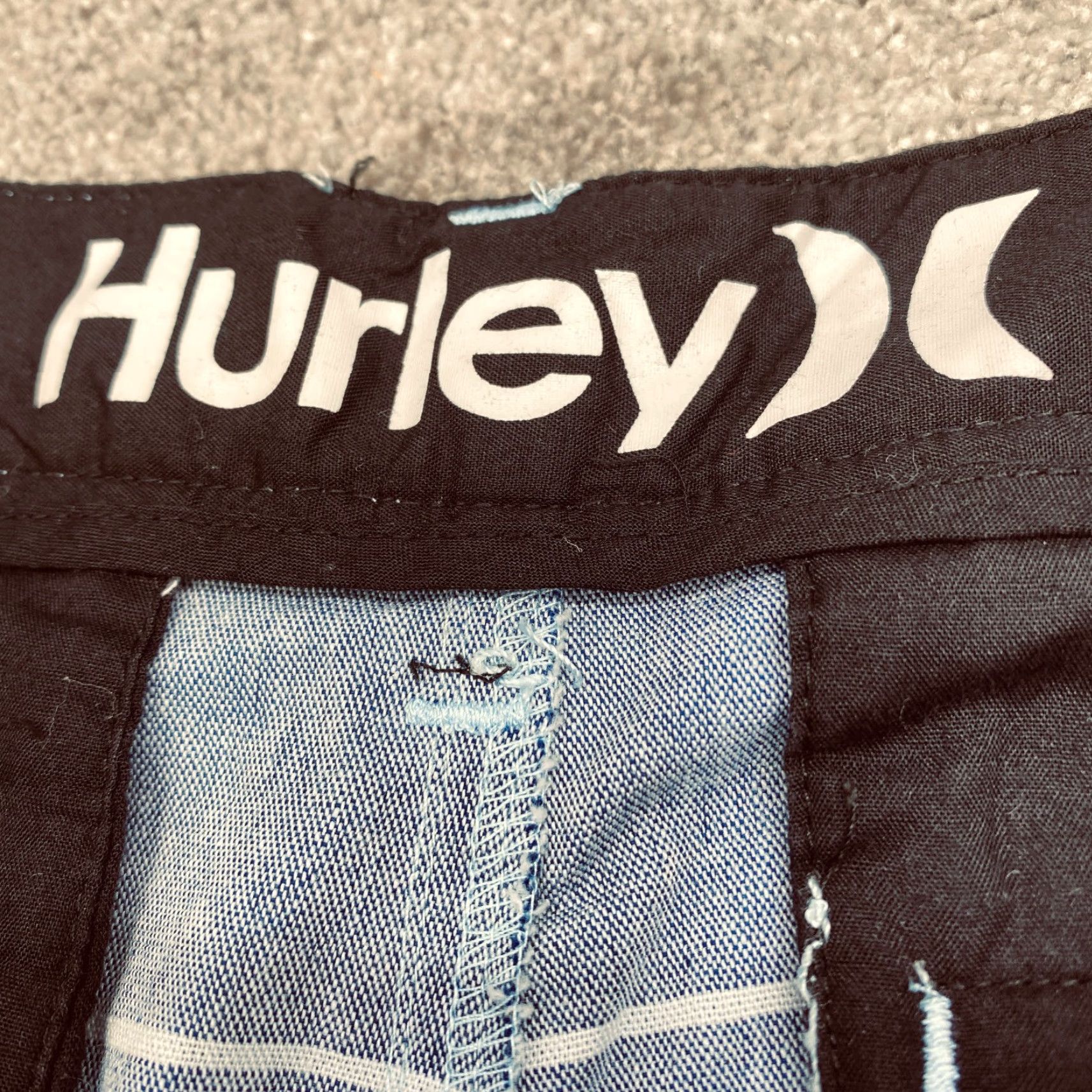 Hurley Hurley Porter Walkshorts Mens 33x9 Blue White Striped Pocket 6659 MWS00005710 Size US 33 - 5 Thumbnail