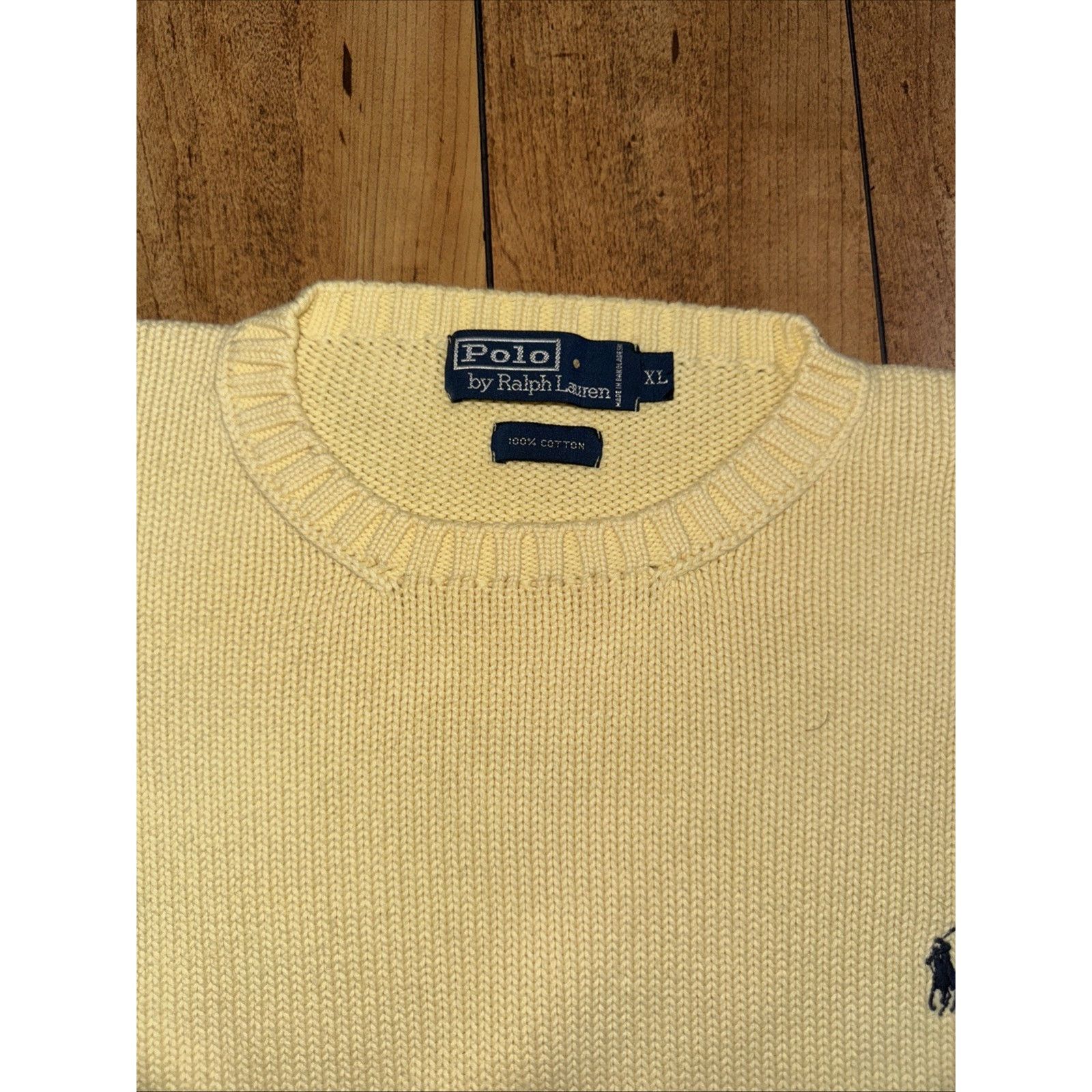Ralph Lauren × Vintage Polo Ralph Lauren Knit Sweater XL Yellow Pullover Crewneck Size US XL / EU 56 / 4 - 4 Thumbnail
