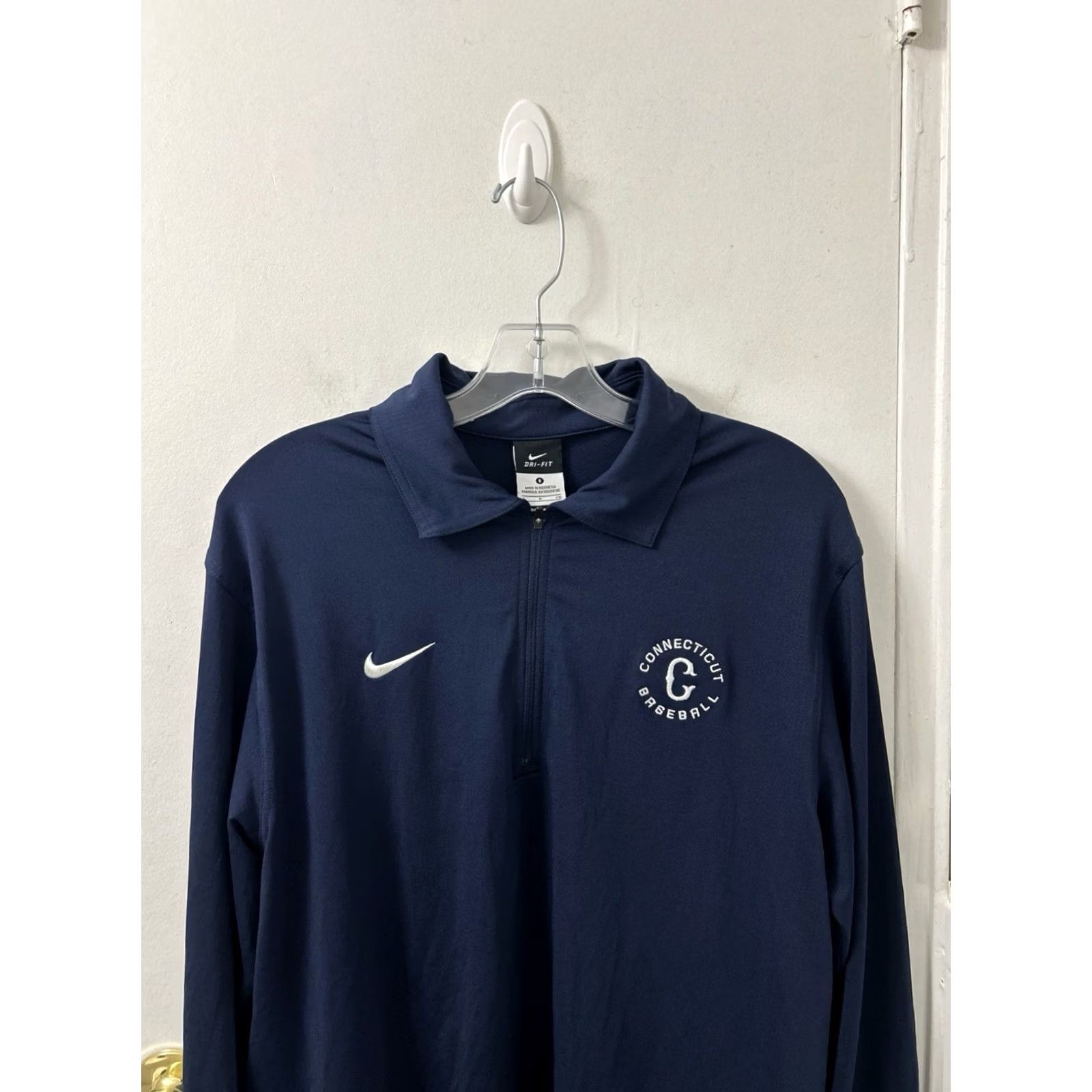 Nike Nike Dri-FIT Elite Long Sleeve Polo Mens S Navy Connecticut UConn 1/4 Zip NWT Size US S / EU 44-46 / 1 - 3 Thumbnail