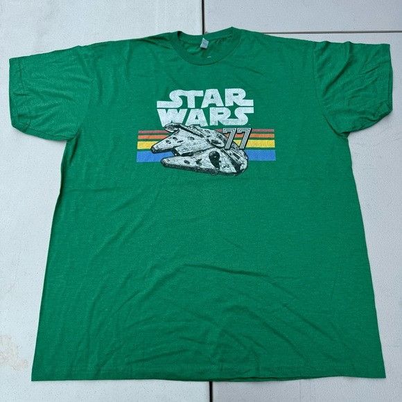 Star Wars NEW STAR WARS VINTAGE FLACON GREEN T-SHIRT SZ EXTRA LARGE XL Size US XL / EU 56 / 4 - 2 Thumbnail