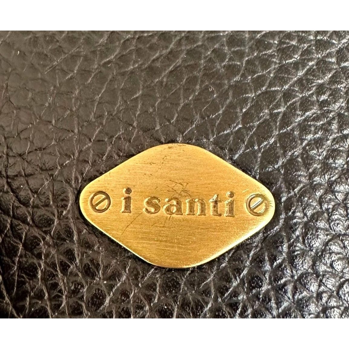 Designer × Vintage Isanti Leather Crossbody Bag Navy Top Zip Tote Handles Logo Size ONE SIZE - 4 Thumbnail
