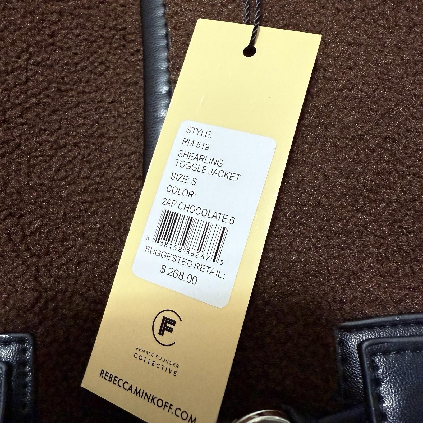 Other NWT Rebecca Minkoff Chocolate Shearling Toggle Jacket Small Size S / US 4 / IT 40 - 4 Thumbnail