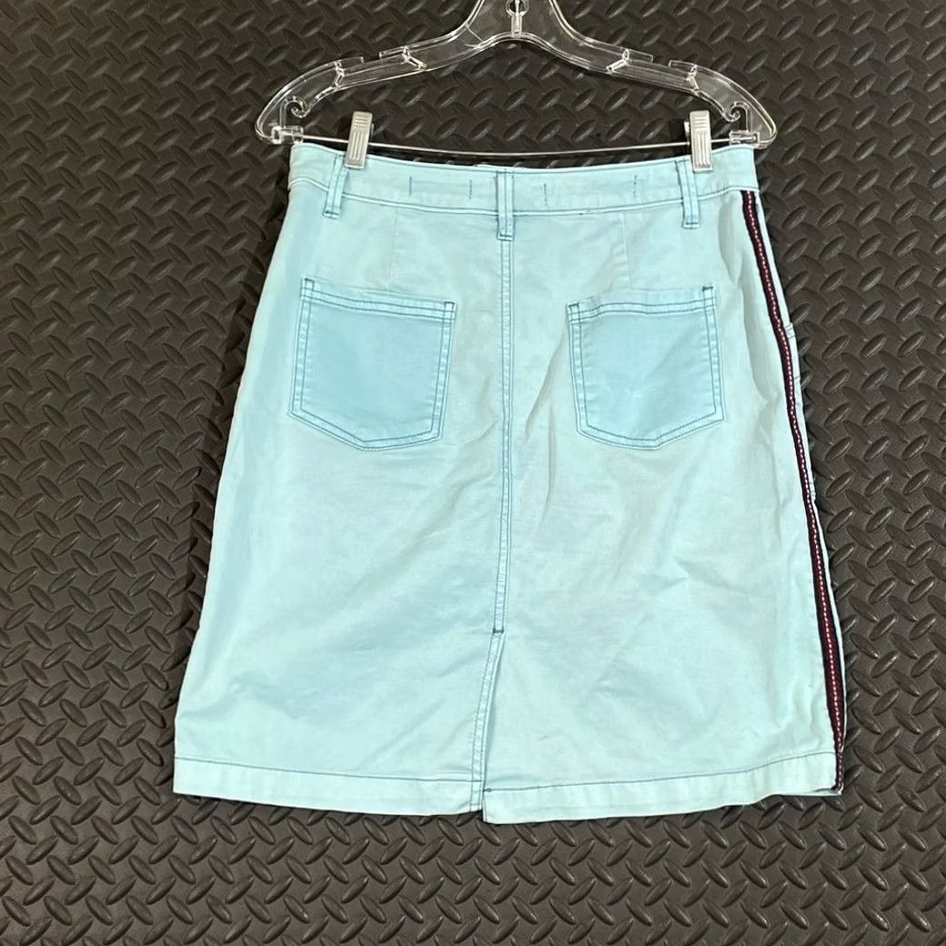Vintage Pilcro and the Letterpress Blue Button Front Skirt Petite 4 Size 27" / US 4 / IT 40 - 2 Thumbnail