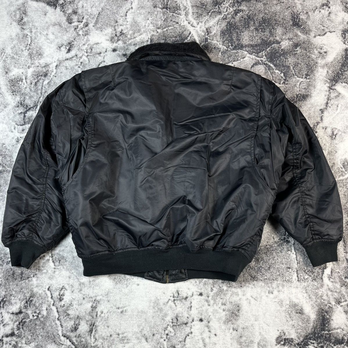Vintage Vintage Black MA-1 Bomber Jacket Size US XL / EU 56 / 4 - 9 Thumbnail
