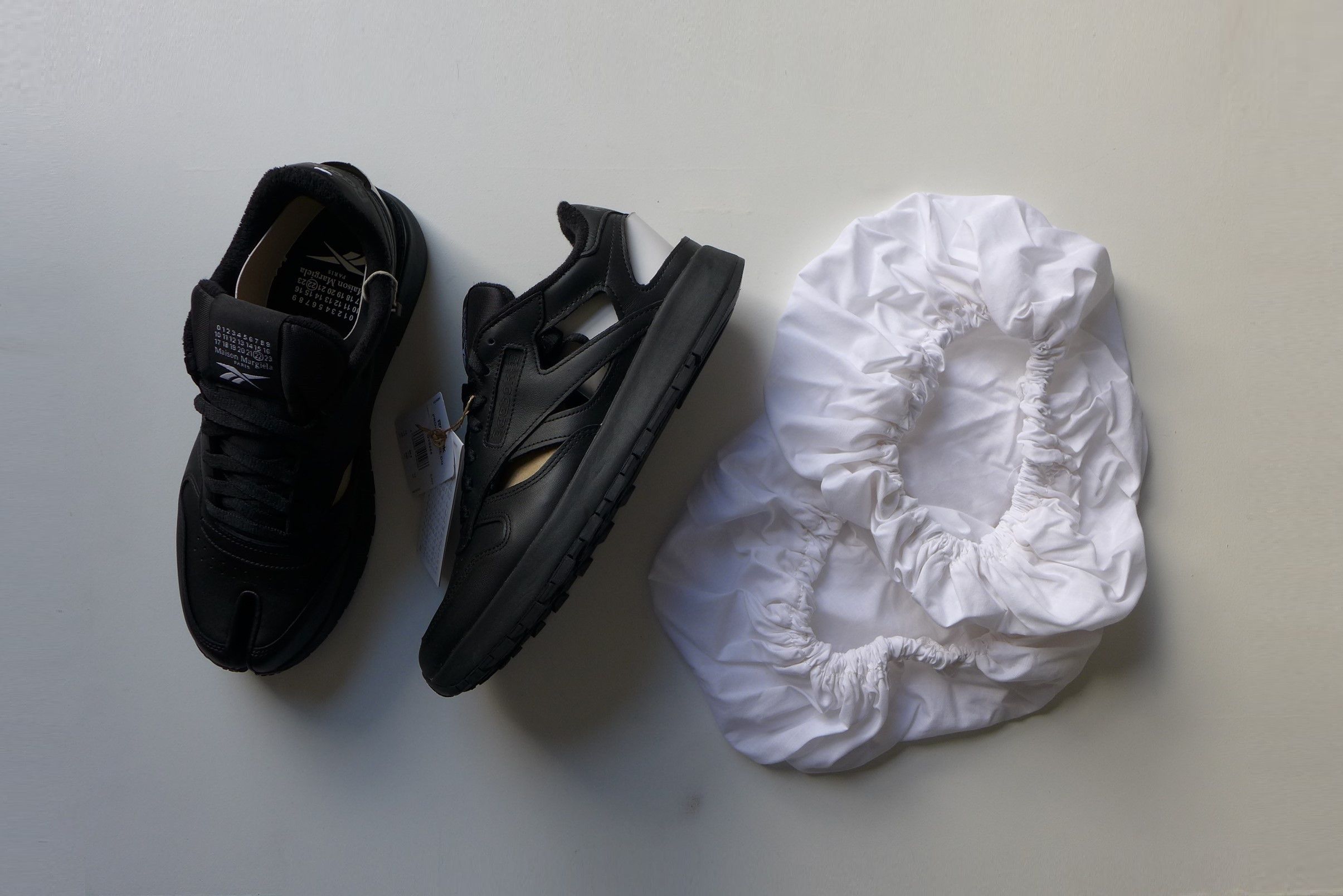 Maison Margiela Magiela x Reebok Tabi Black Classic Leather DQ Sneakers Size US 12 / EU 45 - 1 Thumbnail