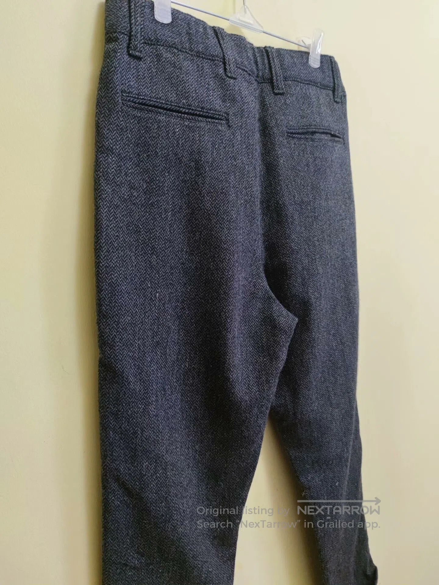 VINNY's Japan Blue Herringbone Wool Tapered Pants. Size US 30 / EU 46 - 3 Thumbnail