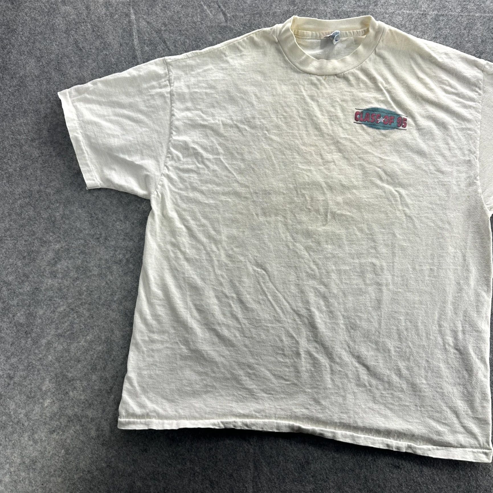 Hanes VINTAGE Hanes Beefy-T Class of 95 Shirt Adult XL White Graphic 90s Seniors Rule Mens Size US XL / EU 56 / 4 - 3 Thumbnail