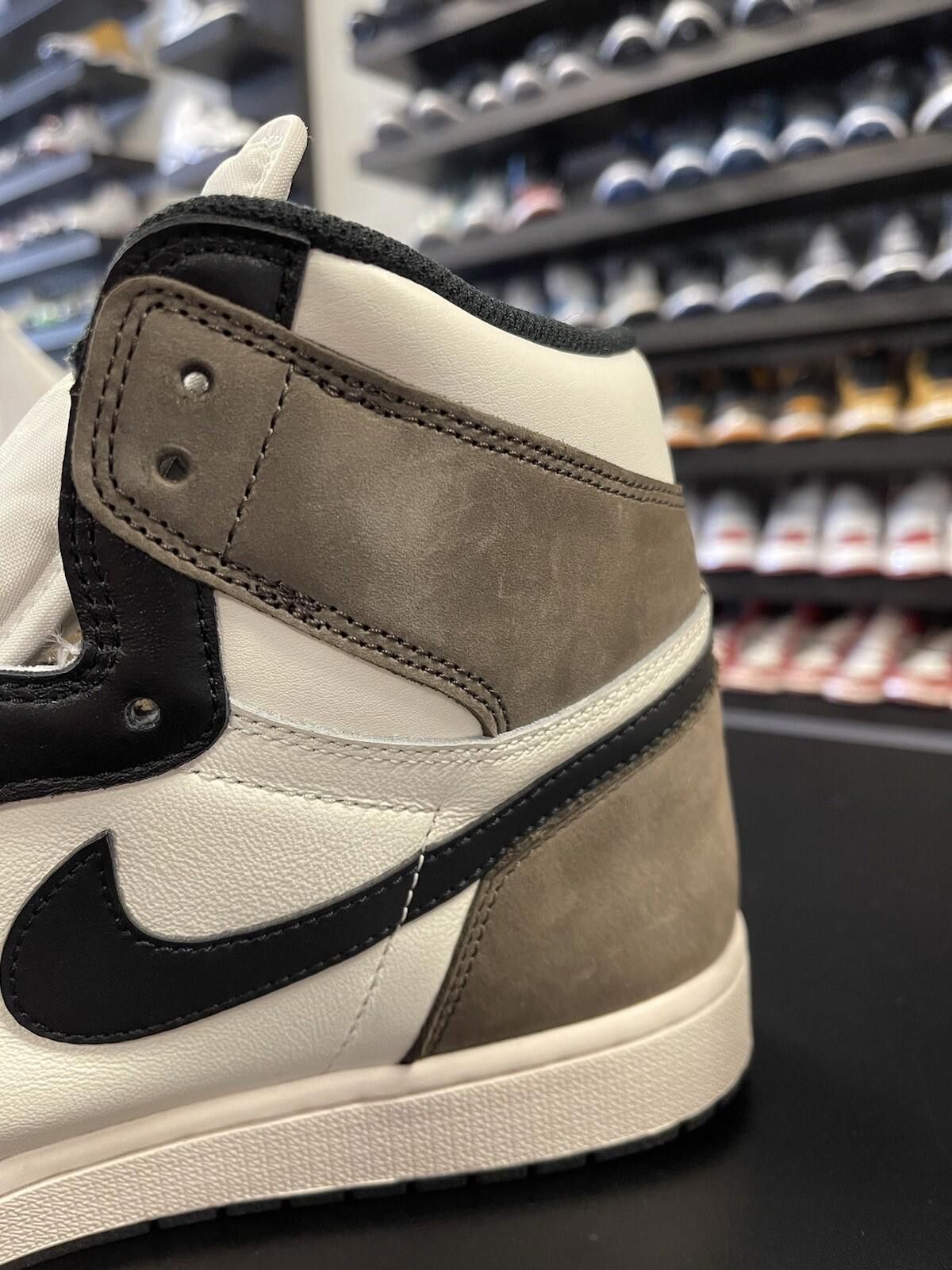 Jordan Brand Size 12 - Nike Air Jordan 1 Retro High Top Sail Black Mocha Size US 12 / EU 45 - 4 Thumbnail