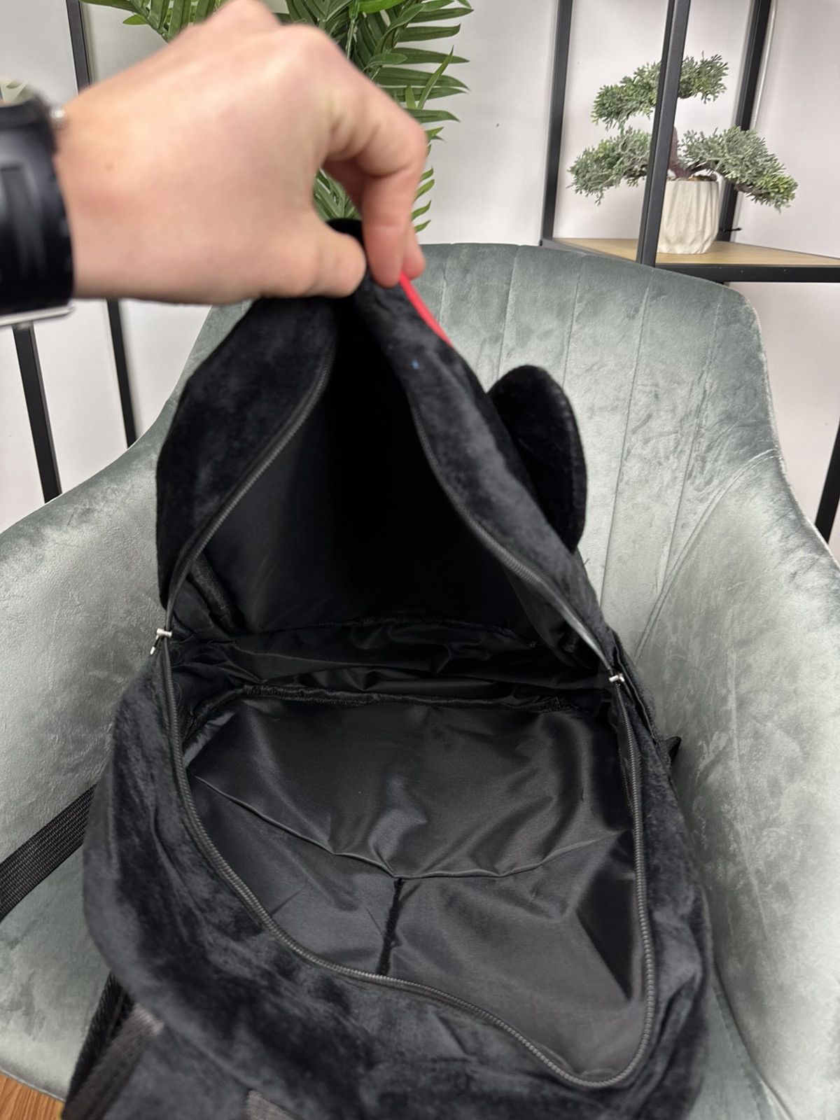 Anime × Japanese Brand Sonic Shadow Black Plush Backpack Nintendo Unisex Knapsack Size ONE SIZE - 11 Thumbnail