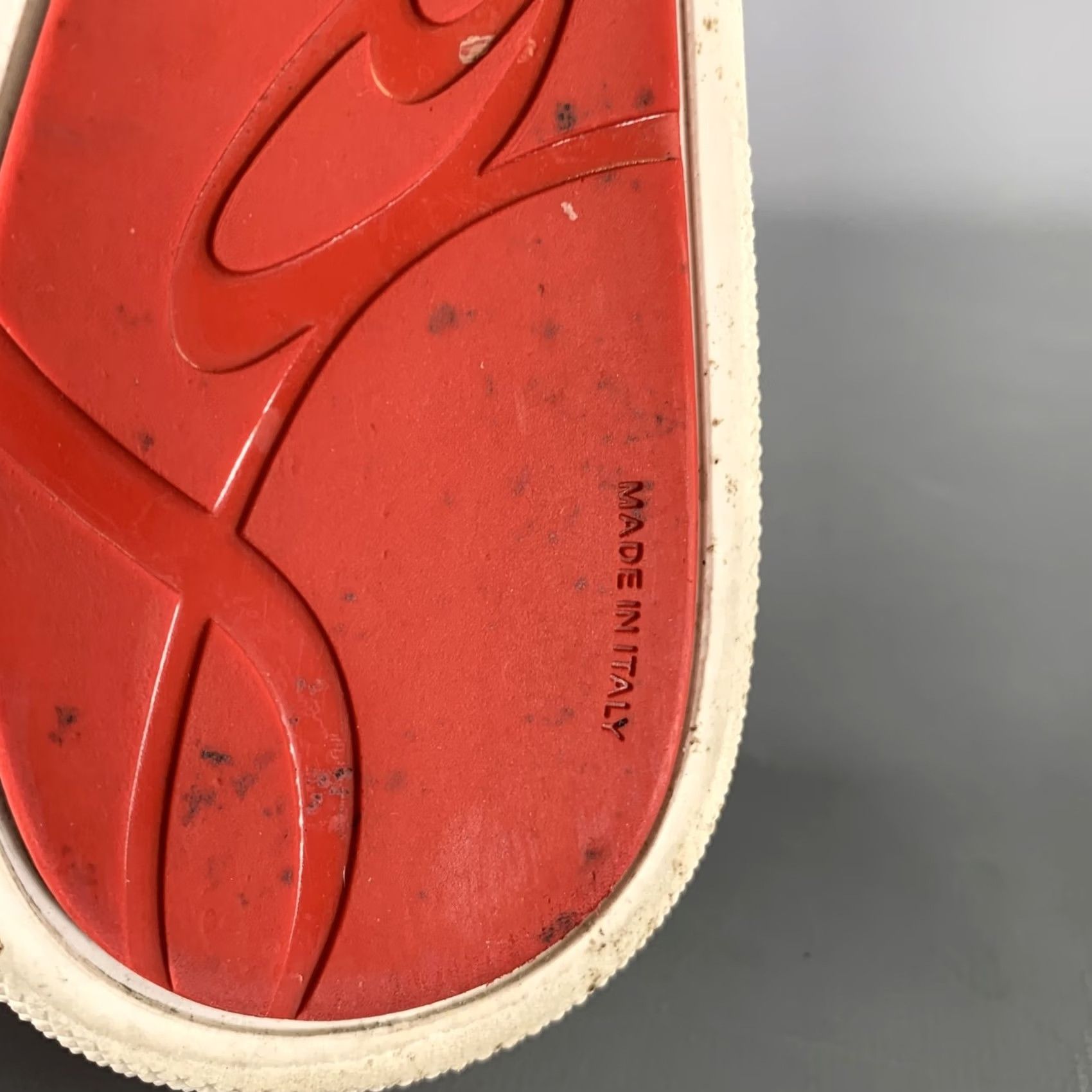 Christian Louboutin CHRISTIAN LOUBOUTIN Leather Yacht Loafers Black Red Color Block Size 6 Size US 6 / EU 39 - 8 Thumbnail