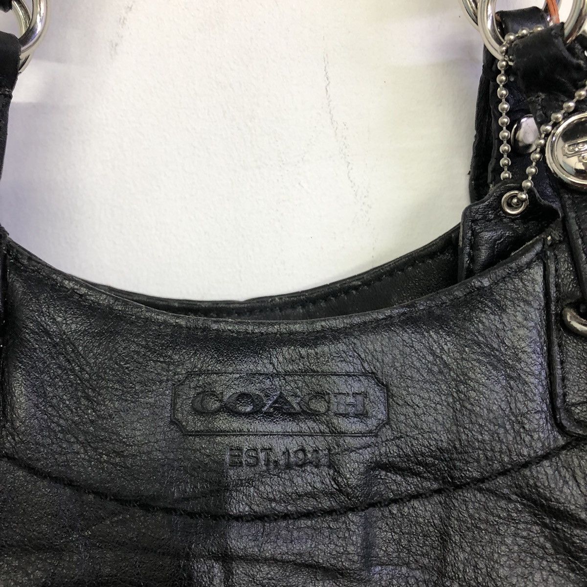 Coach Vintage Coach Pebbled Leather Black Tote Travel Bag Size ONE SIZE - 3 Thumbnail