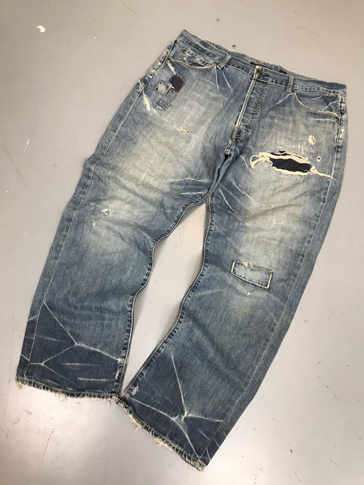 Ed Hardy × Vintage Vintage Ed hardy embroidered denim Size US 41 - 3 Thumbnail