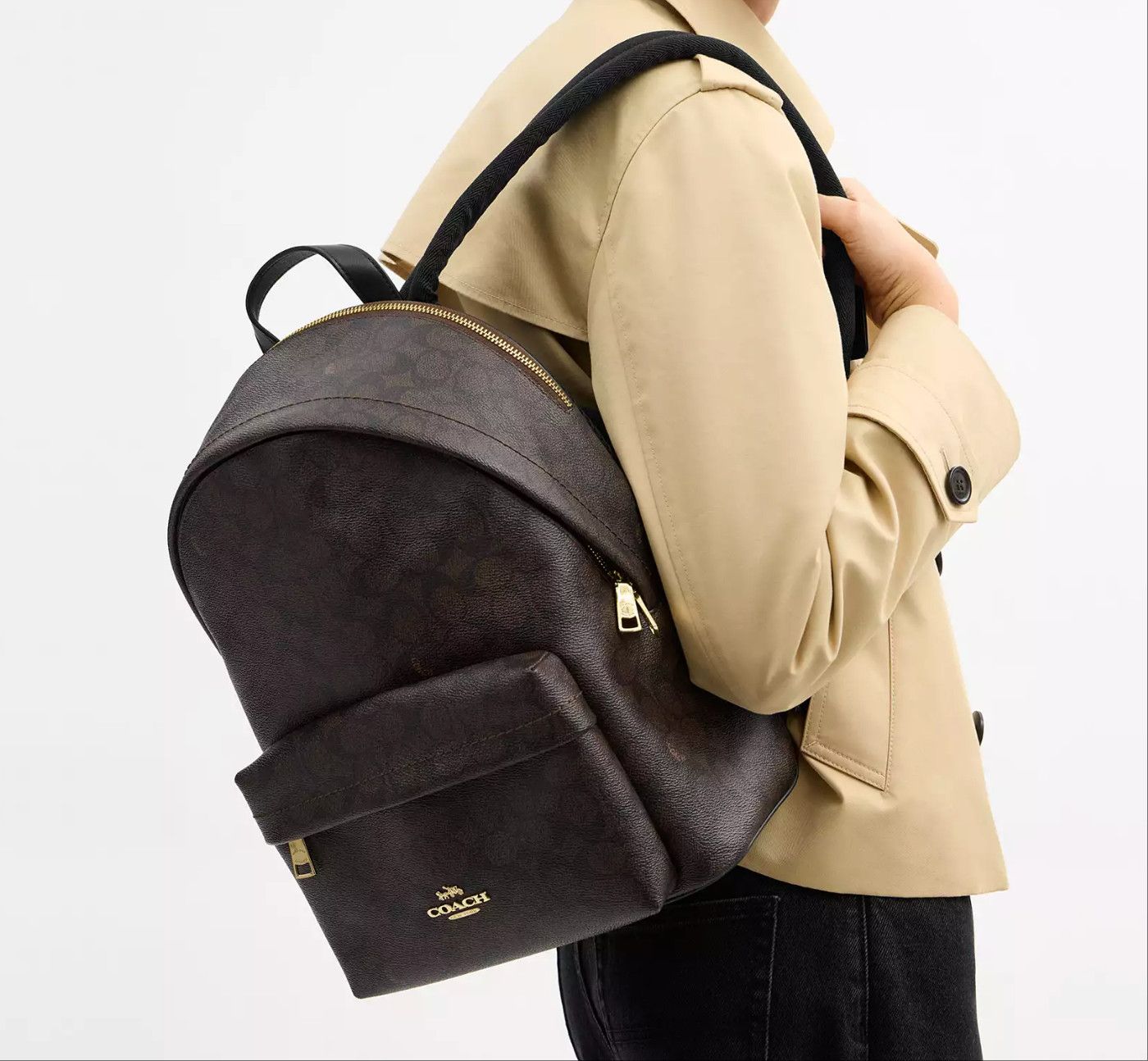 Coach Taylor Small Backpack In Signature Canvas CDW76 Size ONE SIZE - 4 Thumbnail