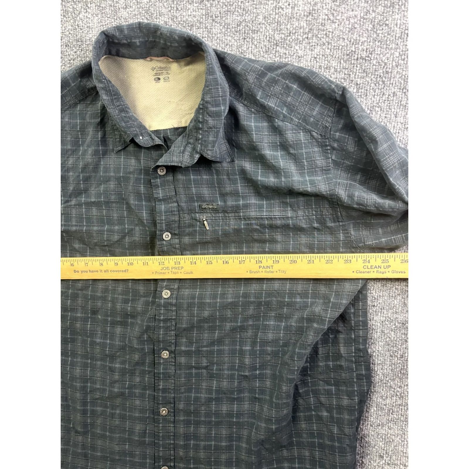 Vintage Columbia Shirt Mens XL Green Plaid Long Sleeve Button Front Modal Outdoor Mens XL Green Plaid Button-Up Shirt Size US XL / EU 56 / 4 - 6 Thumbnail