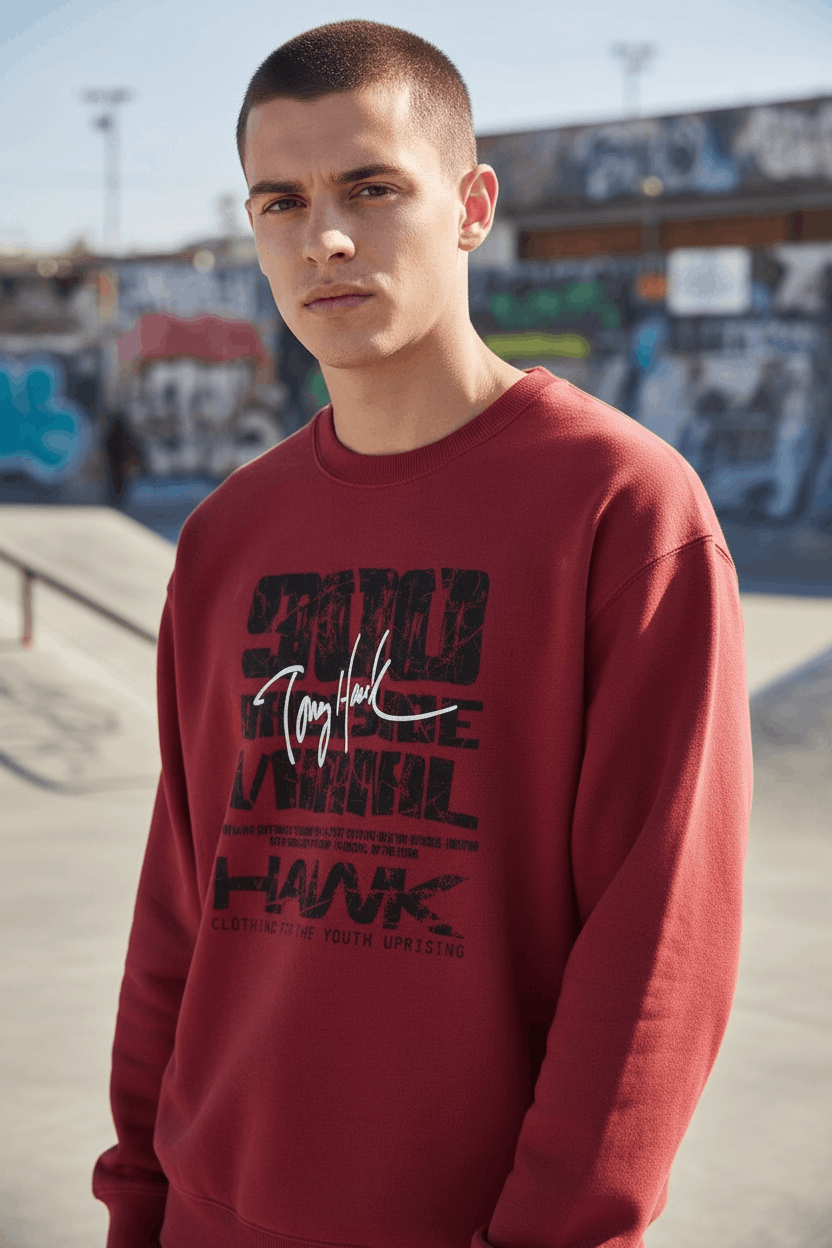 Tony Hawk TONY HAWK Skateboard Sweatshirts Jumper Size US XL / EU 56 / 4 - 1 Thumbnail