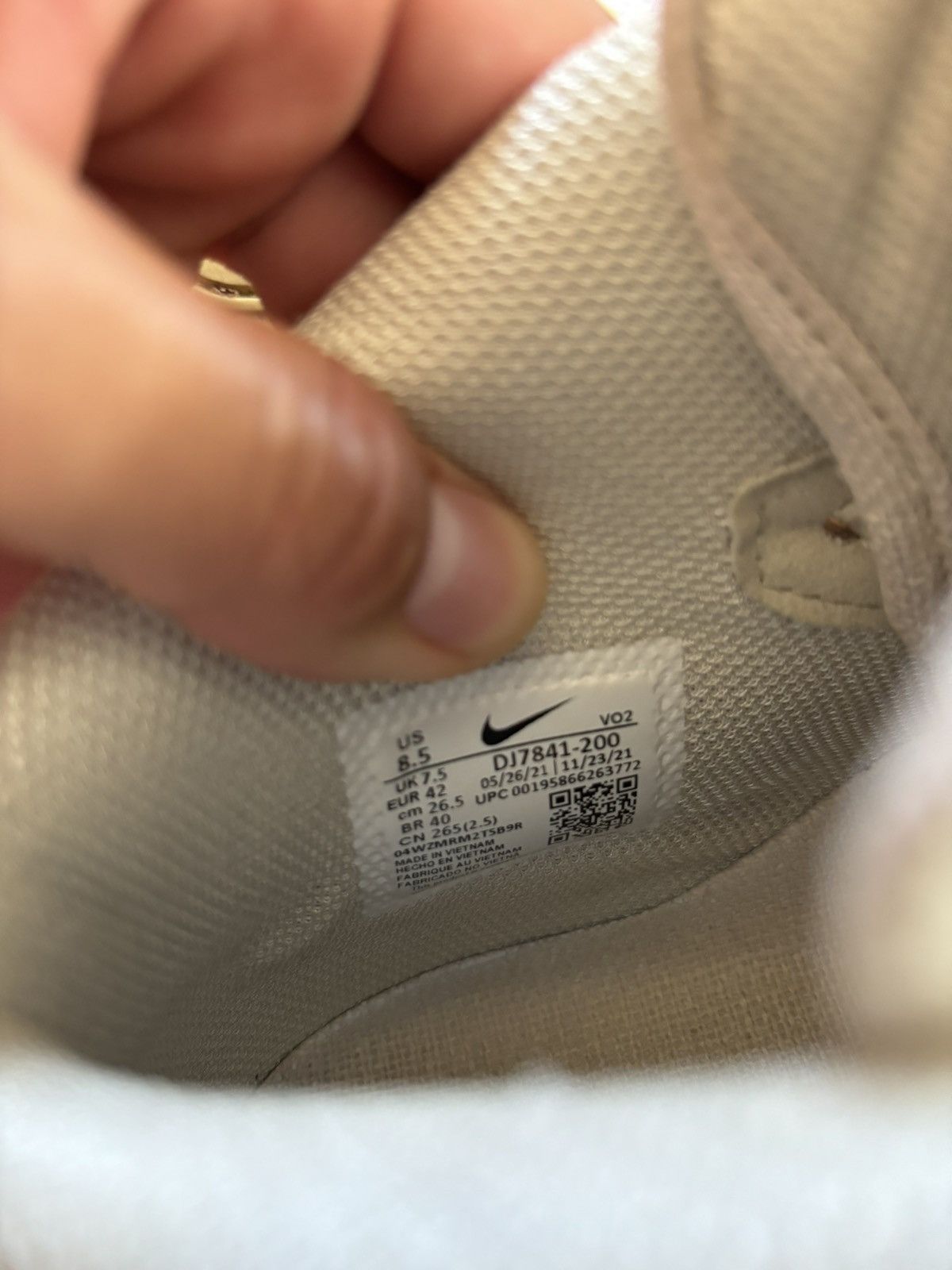 Nike × Stussy Nike Air Force 1 Mid Stussy Fossil Size 8.5 Size US 8.5 / EU 41-42 - 7 Thumbnail